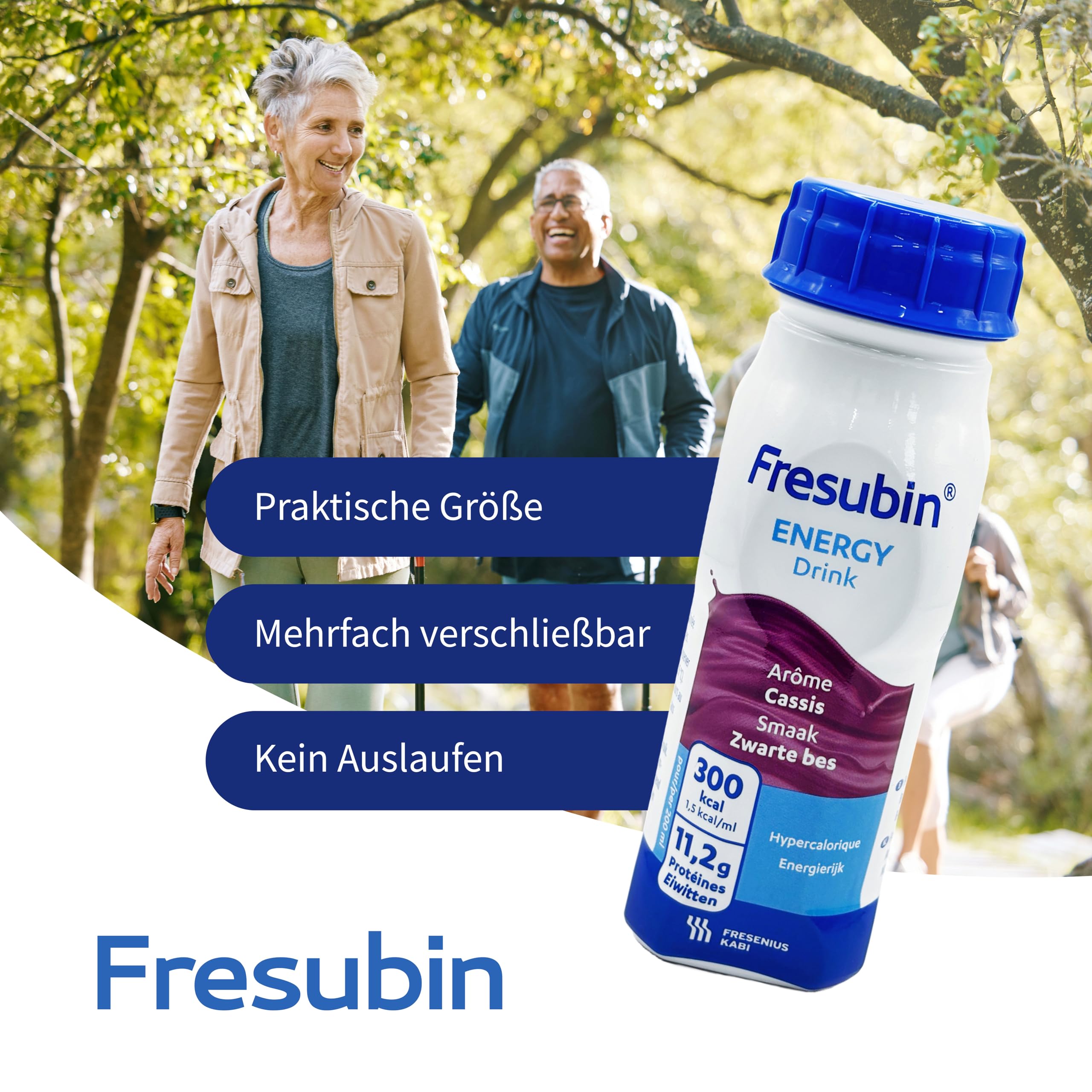 Fresubin Energy Drink - Mischkarton Hochkalorische Trinknahrung von Fresenius Kabi in 6 Geschmacksrichtungen, 300 kcal pro Flasche (200 ml (24er Pack), Mischkarton)