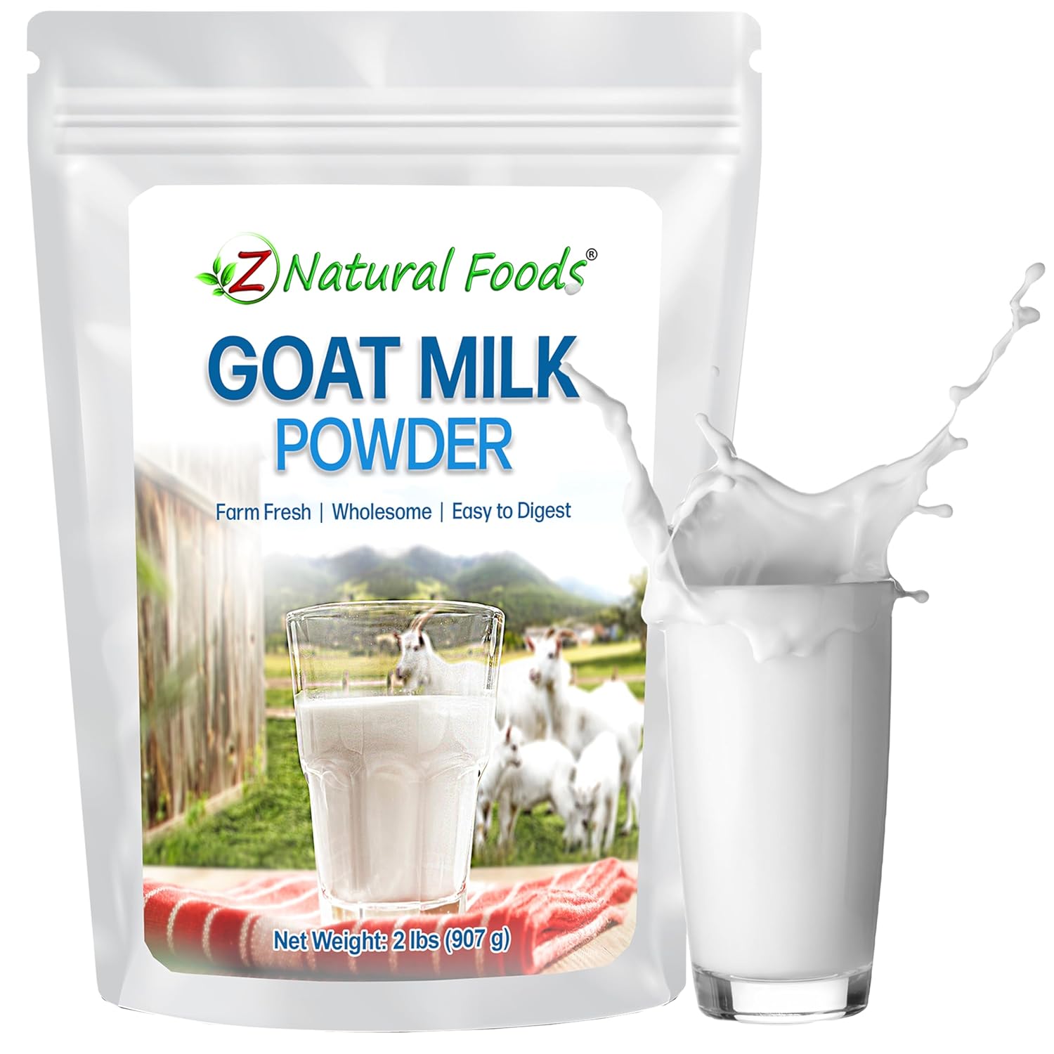 Z Natural Foods Premium Whole Milk Powder - Powdered Milk for Baking, Cooking, Drinks - Dry Milk Powder, Pasteurized, Non-GMO, Gluten-Free, Kosher-Certified, 5 lbs