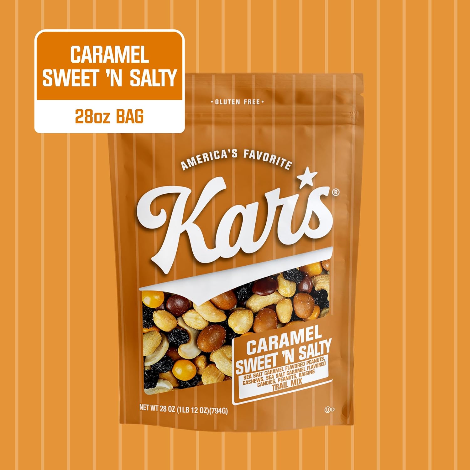 Kar's Nuts Sweet 'N Salty Trail Mix, 2 oz Pouch (Pack of 72), Gluten-Free Trail Mix Snack