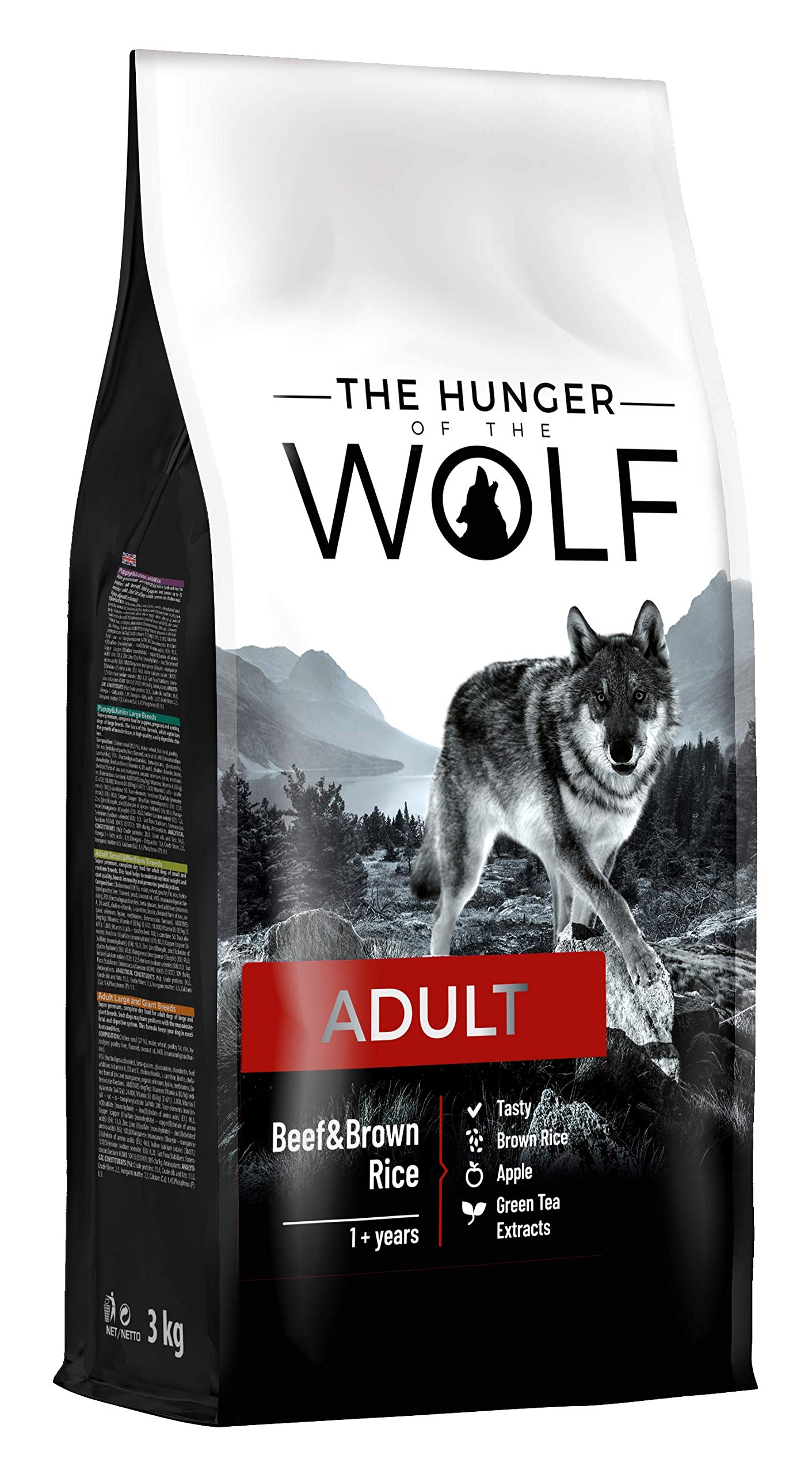 The Hunger of the Wolf Hundefutter für ausgewachsene Hunde großer und sehr großer Rassen, Trockenfutter mit Huhn gut für die Gelenkgesundheit - 14 kg