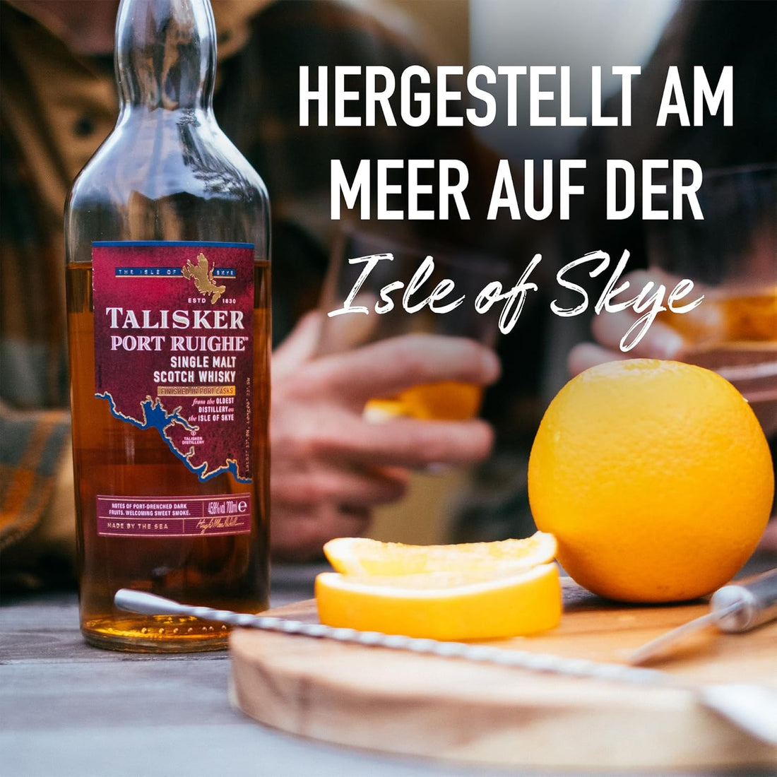 Talisker Port Ruighe - Single Malt Scotch Whisky, handverlesen von der Insel Skye, 45.8 % Vol., 700 ml Einzelflasche