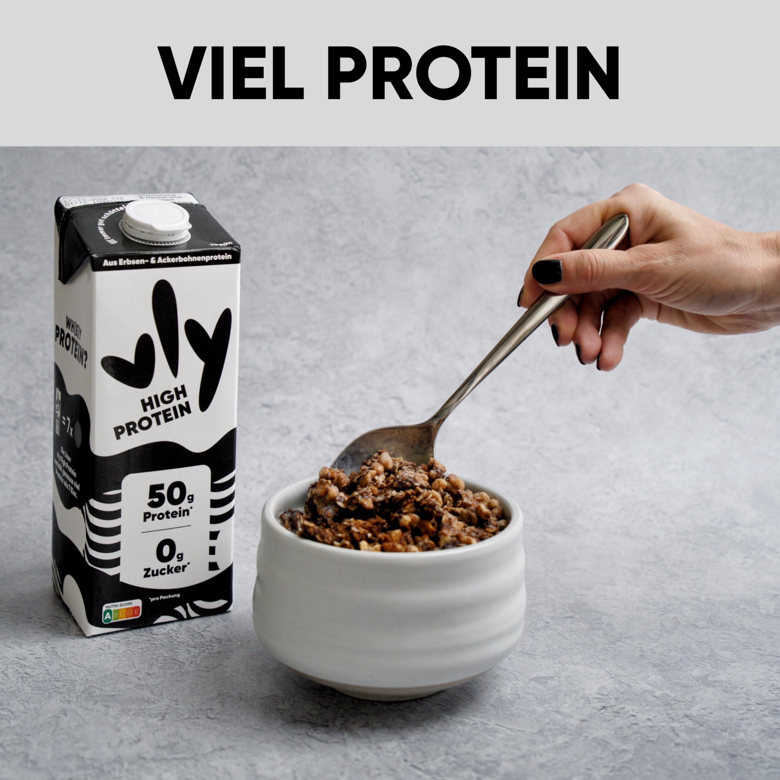 vly BARISTA - Die vegane Milchalternative aus Erbsenprotein | Cremiger Schaum | Reich an Ballaststoffen, Calcium, Vitaminen & Protein | Laktosefrei, Glutenfrei, Zuckerarm, Pflanzlich - 16x1L
