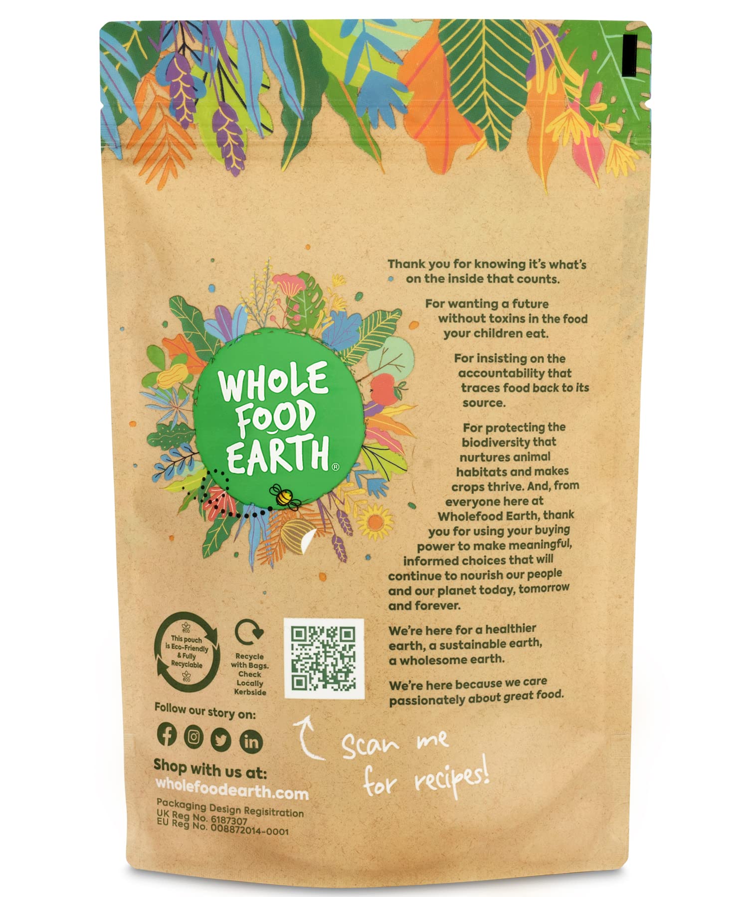 Wholefood Earth TVP Soja-Protein Hackfleisch - Vegan, GMO-frei, ohne Zucker - 1kg