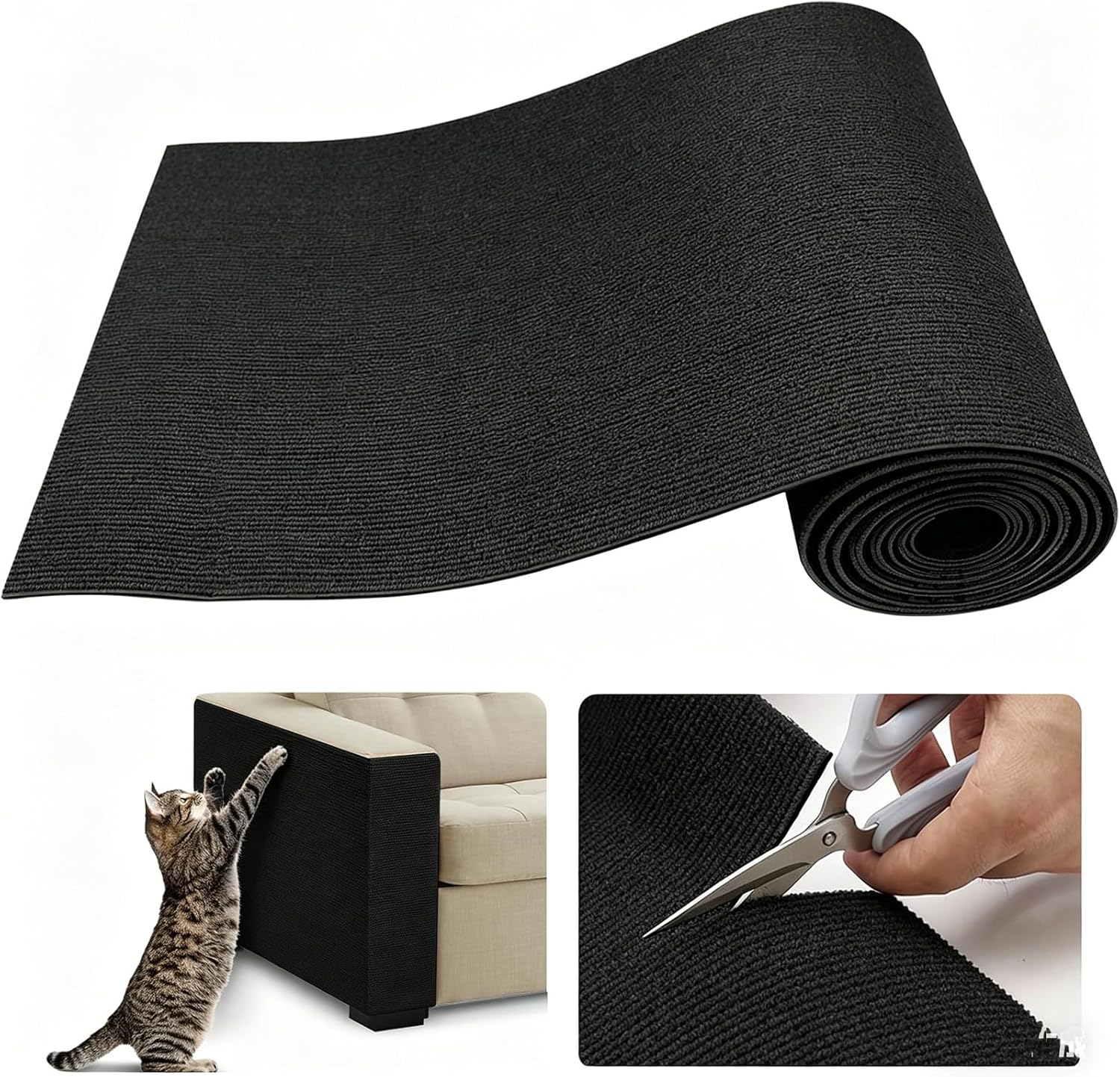 Selbstklebende Kratzschutzmatte für Sofa & Wand, 40x200 cm kratzschutz Sofa Katze - Trimmbarer Schutz gegen Katzenkratzer Couch Schutz von DIY Krallen Katzenteppich