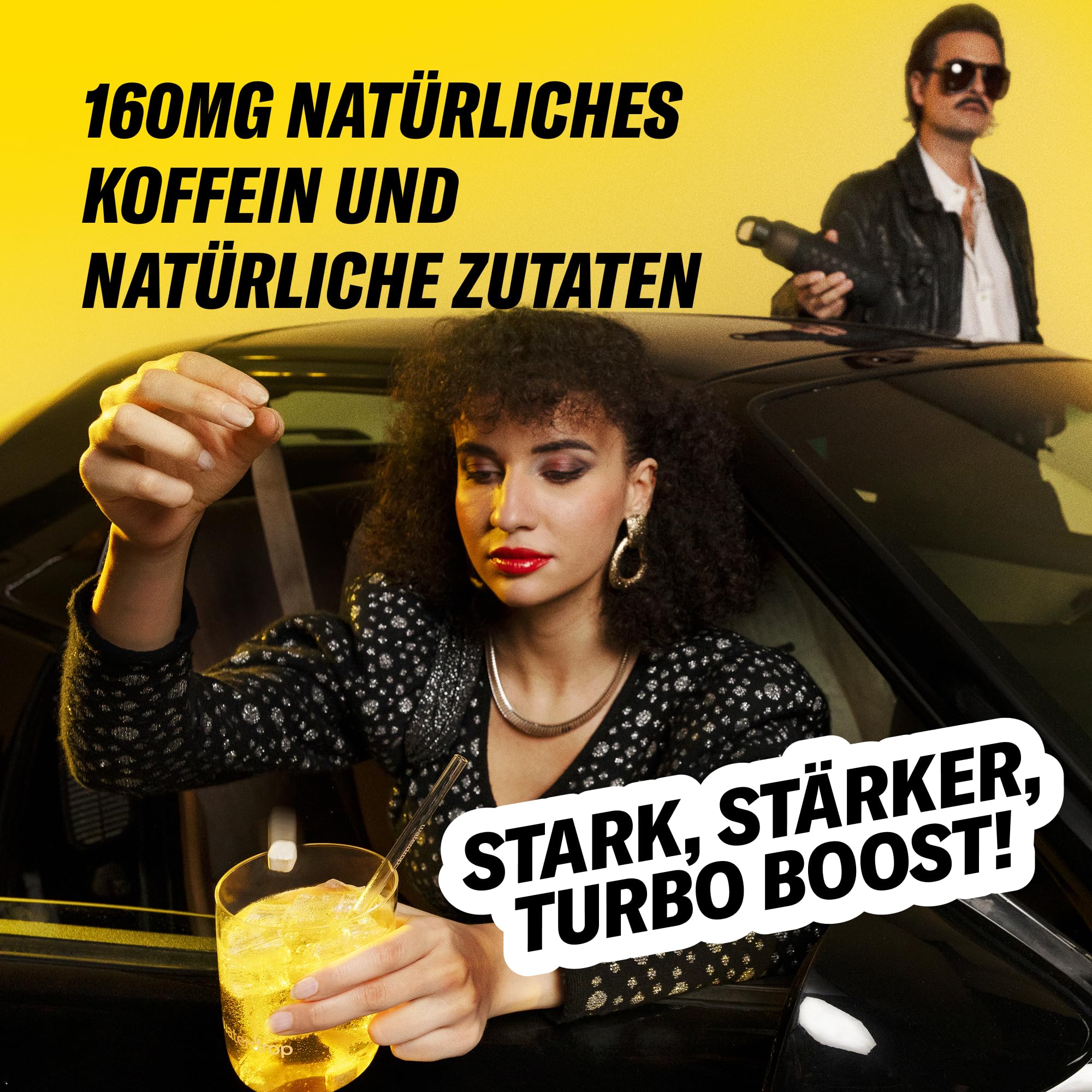 waterdrop® Microenergy Set, Energy Drink Pulver, 36 Würfel Getränkepulver, Mango, Kirsche & Brombeere Geschmack, Zuckerfrei & Kalorienarm, Mit 90 mg Natürlichem Koffein, Vitamin C & B – Flavour Drops