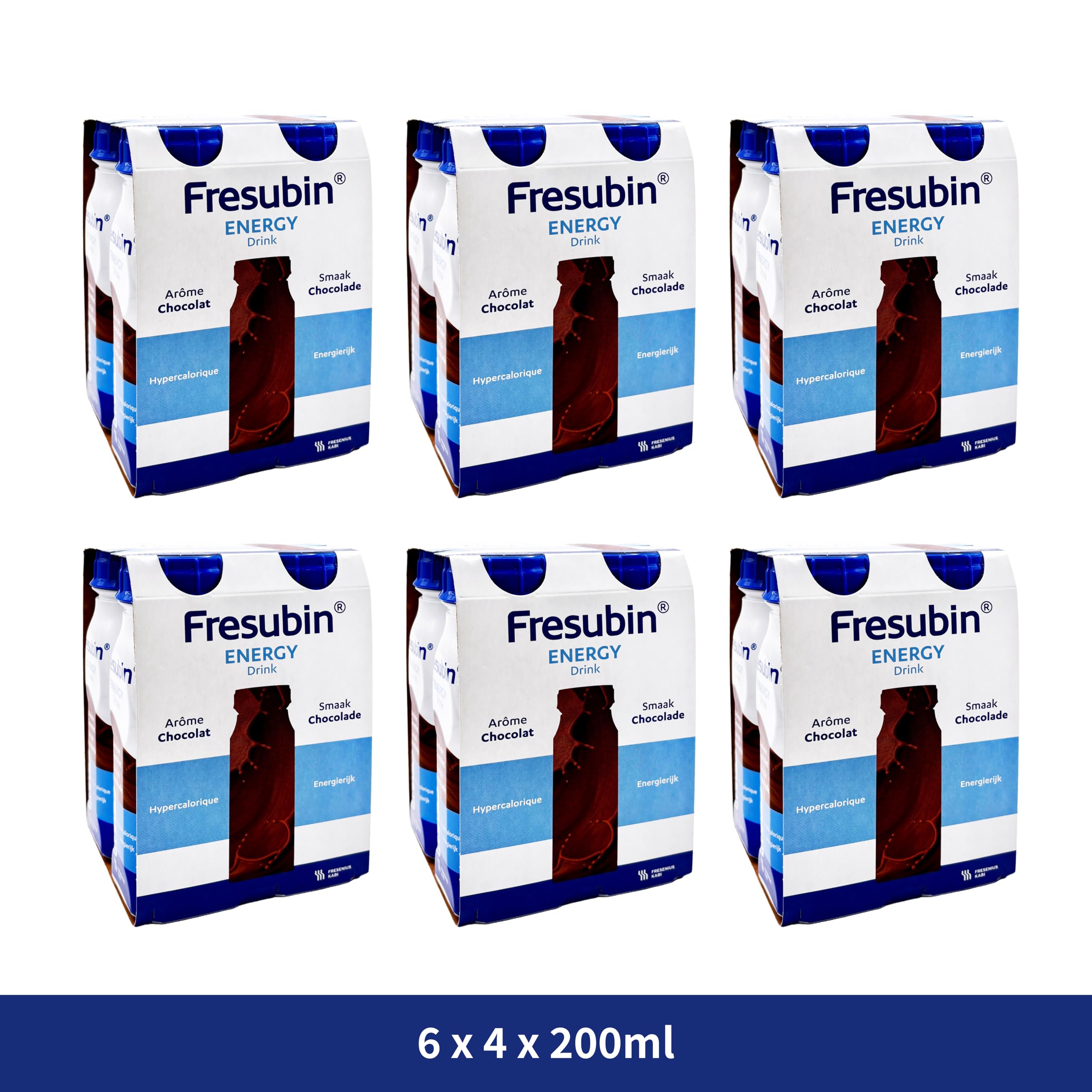 Fresubin Energy Drink - Mischkarton Hochkalorische Trinknahrung von Fresenius Kabi in 6 Geschmacksrichtungen, 300 kcal pro Flasche (200 ml (24er Pack), Mischkarton)