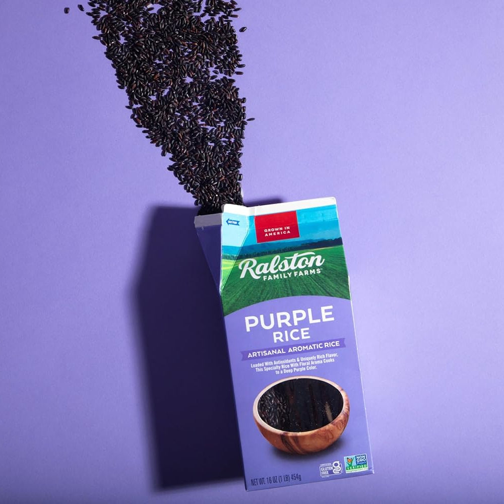 Ralston Family Farms Purple Rice 25 lb Bucket, American Grown, Non-GMO, Naturally Gluten Free