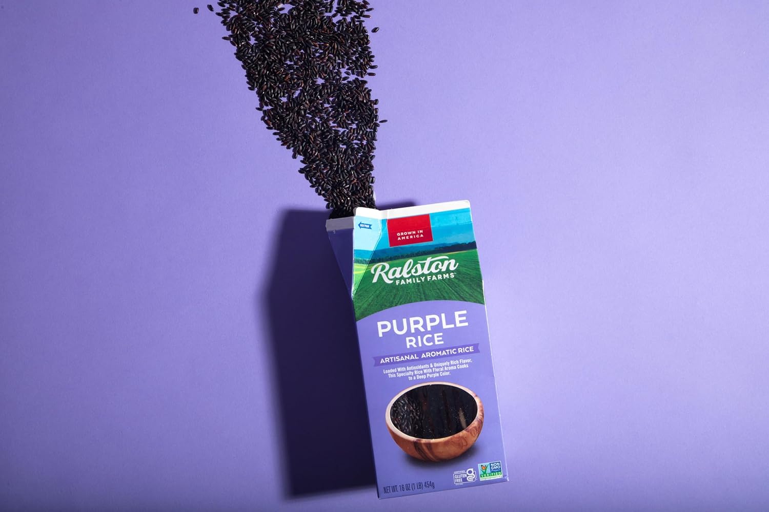 Ralston Family Farms Purple Rice 25 lb Bucket, American Grown, Non-GMO, Naturally Gluten Free