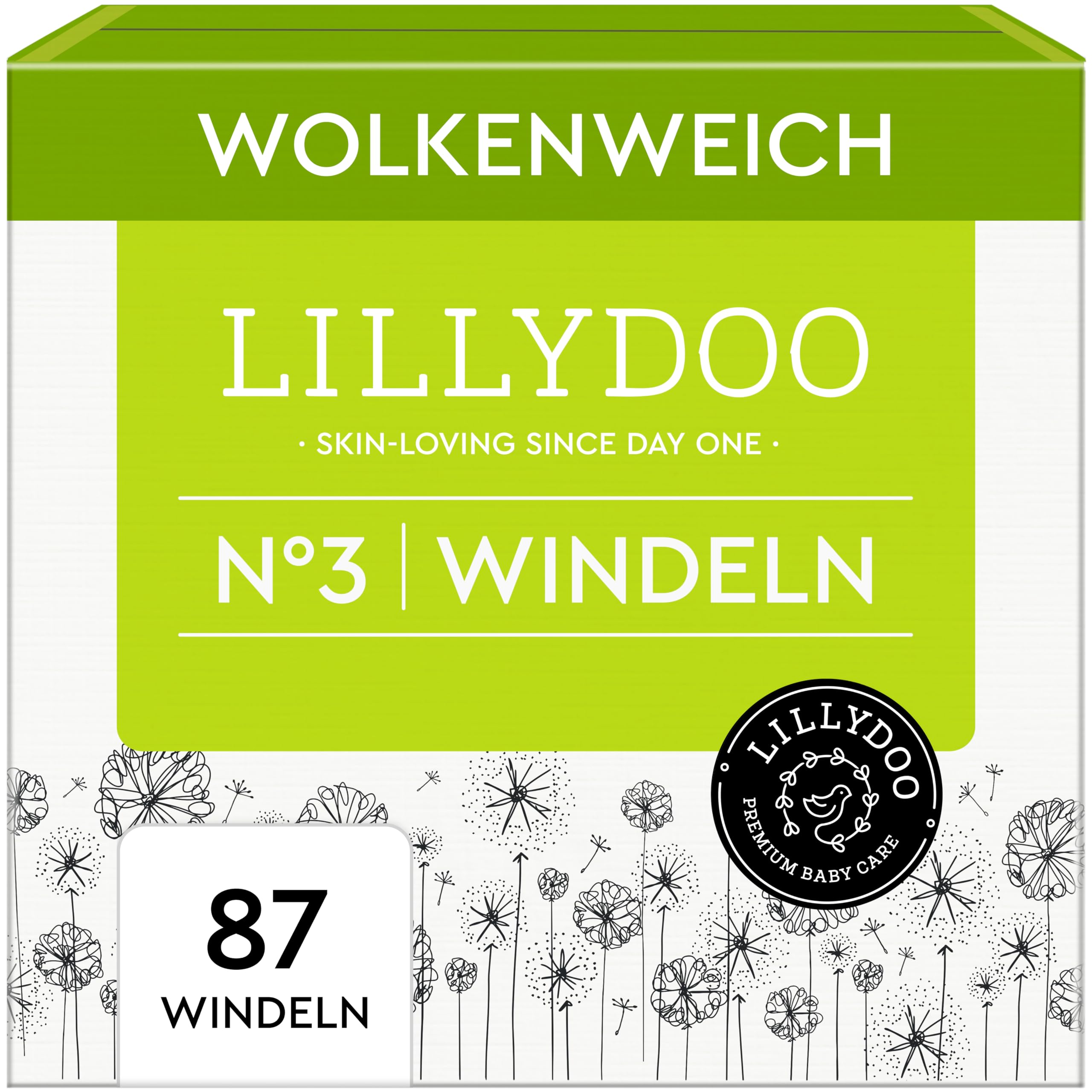 LILLYDOO hautfreundliche Baby Windeln - Größe 1 (2+ kg), 24 Stück, Sicherer Auslaufschutz, Weich, Ohne Parfüme & Lotionen für empfindliche Haut, Dermatologisch getestet