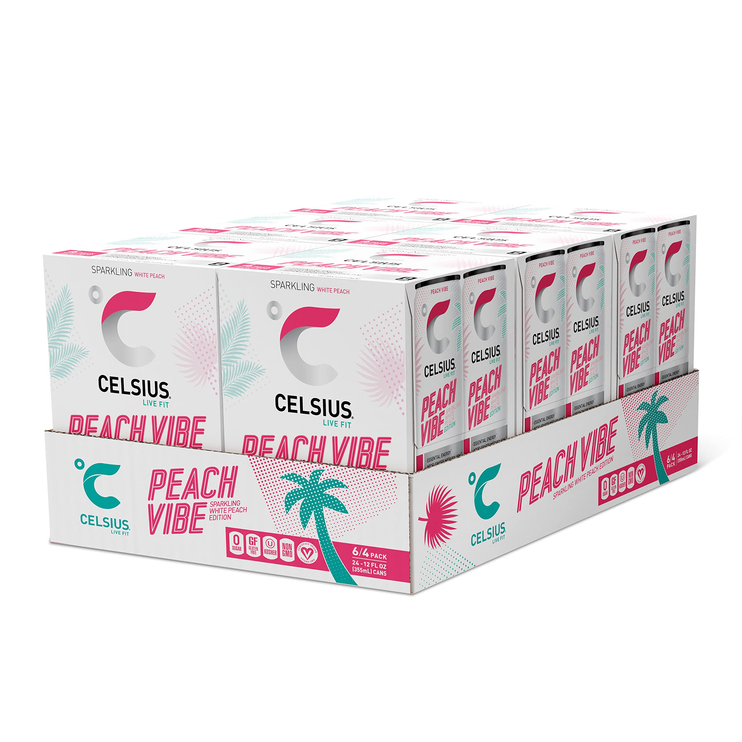 CELSIUS ASTRO VIBE Sparkling Blue Razz, Sugar Free Energy Drink, 12 Fl Oz (Pack of 12)