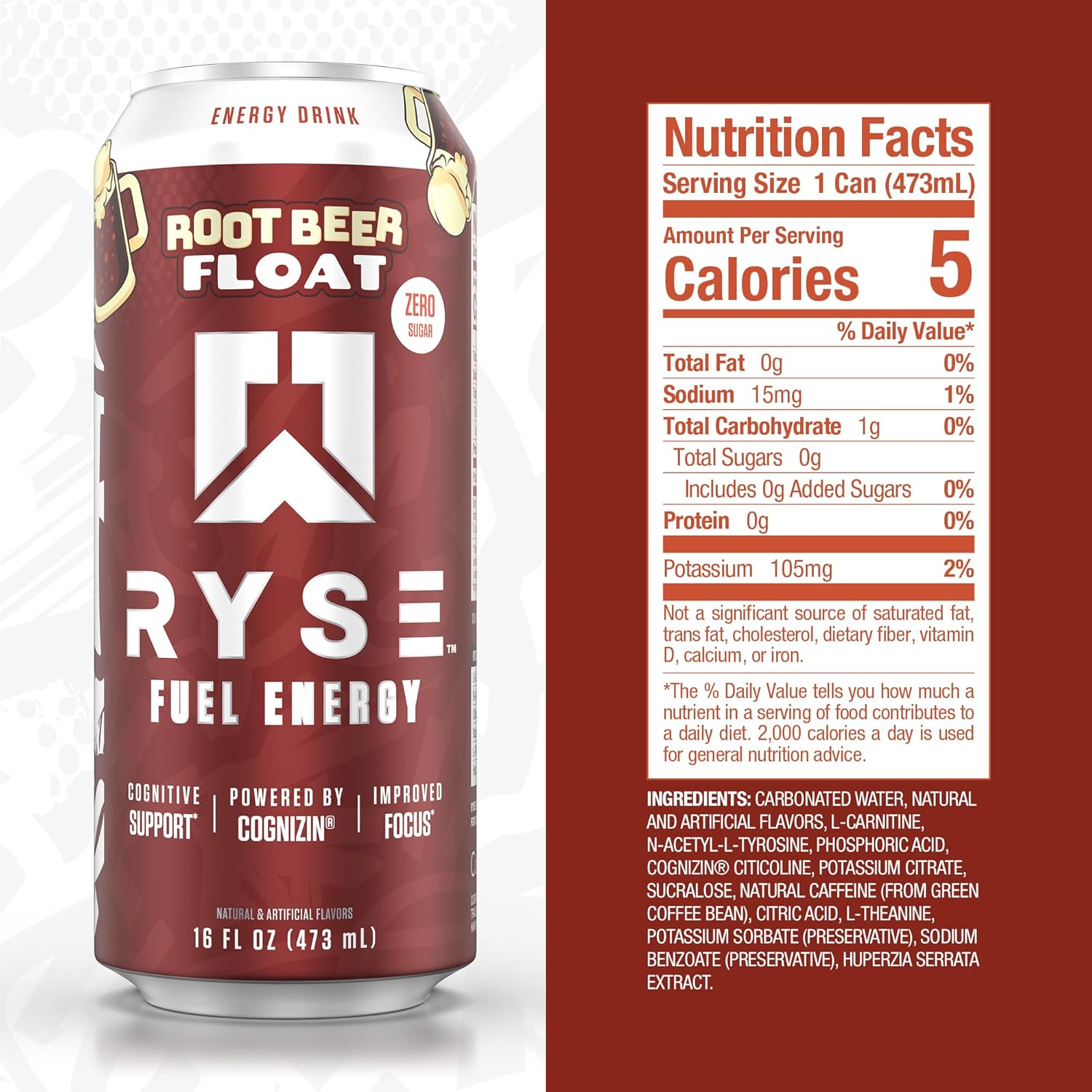 RYSE Fuel Energy Drink - Variety Pack - Sugar Free, Gluten Free & Vegan - 200mg Natural Caffeine, Taurine & Choline for Focus & Energy - No Artificial Colors - 16 fl oz Cans (12-Pack)