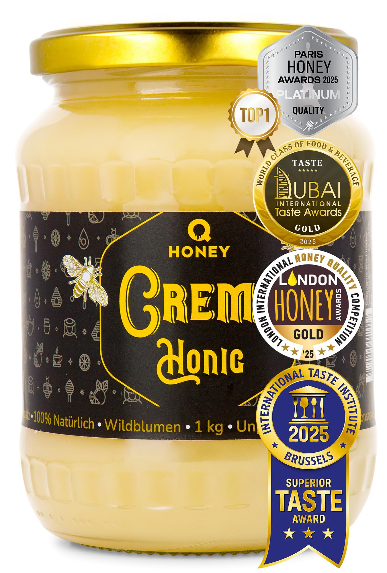 Q Honey – Wildblütenhonig vom Imker, NMR-geprüft, geprüfte Qualität & international anerkannt 2025, 1 kg