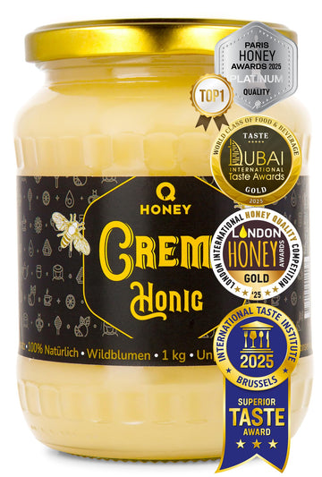 Q Honey – Wildblütenhonig vom Imker, NMR-geprüft, geprüfte Qualität & international anerkannt 2025, 1 kg