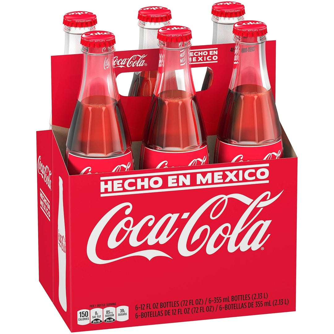 Mexican Coke Glass Bottle, 12 fl oz, 6 Pack, Pack of 2
