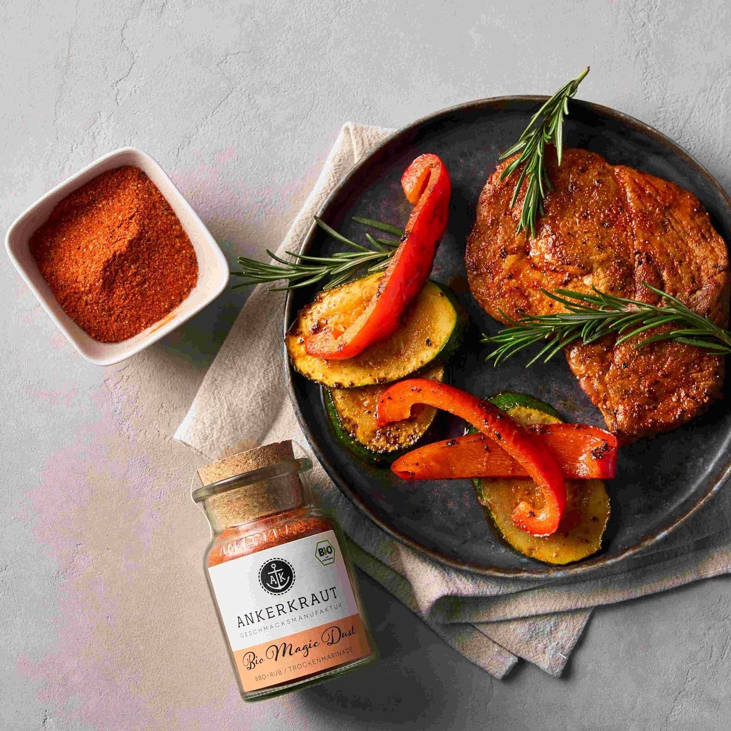 Ankerkraut Magic Dust, BBQ-Rub, Marinade für Fleisch, Gewürzmischung zum Grillen, 750g im XXL-Beutel zum Nachfüllen
