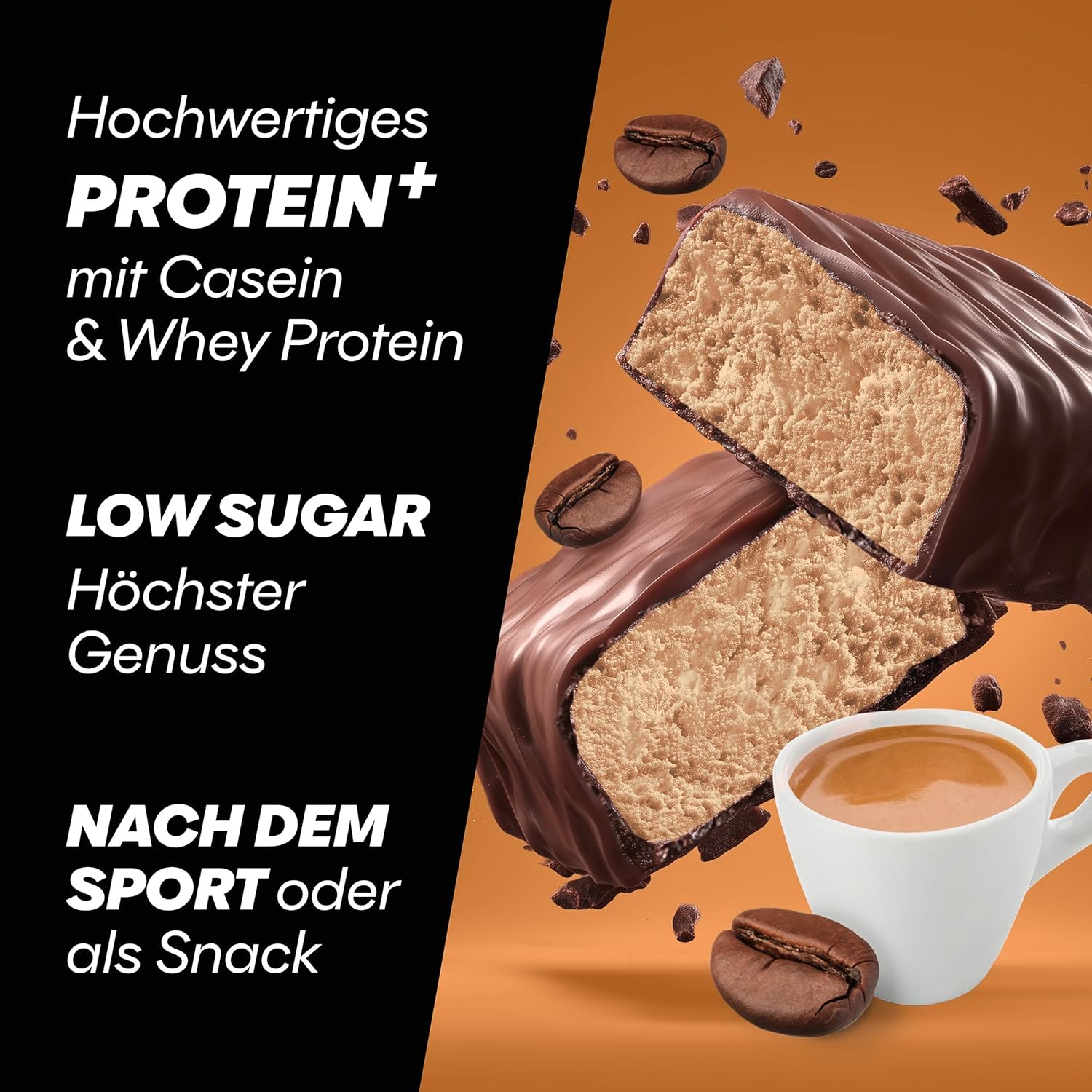 Powerbar - Protein Plus - Low Sugar - Chocolate-Brownie - 30x35g - Riegel mit nur 107 Kcal - Fitnessriegel mit Ballaststoffen