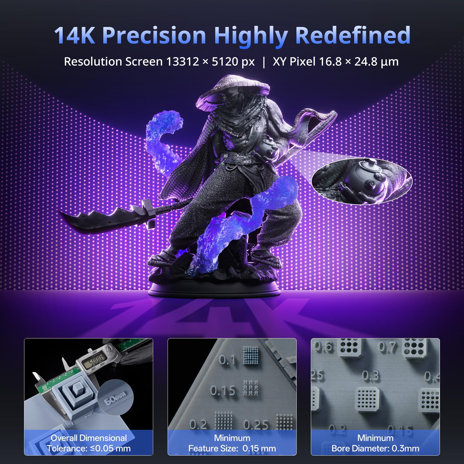 ANYCUBIC 10K Resin 3D Printer, Photon Mono 4 LCD 3D Printer with 7-inch Mono Screen, Upgraded LighTurbo Matrix and Printing Platform, Printing Size of 6.04''x3.42''x6.49''