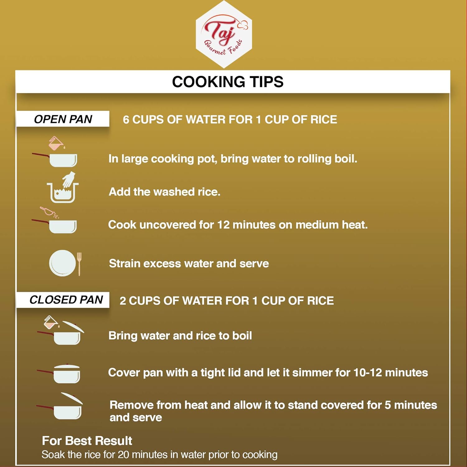 TAJ Gourmet Brown Basmati Rice, Naturally Aged, 10-Pounds