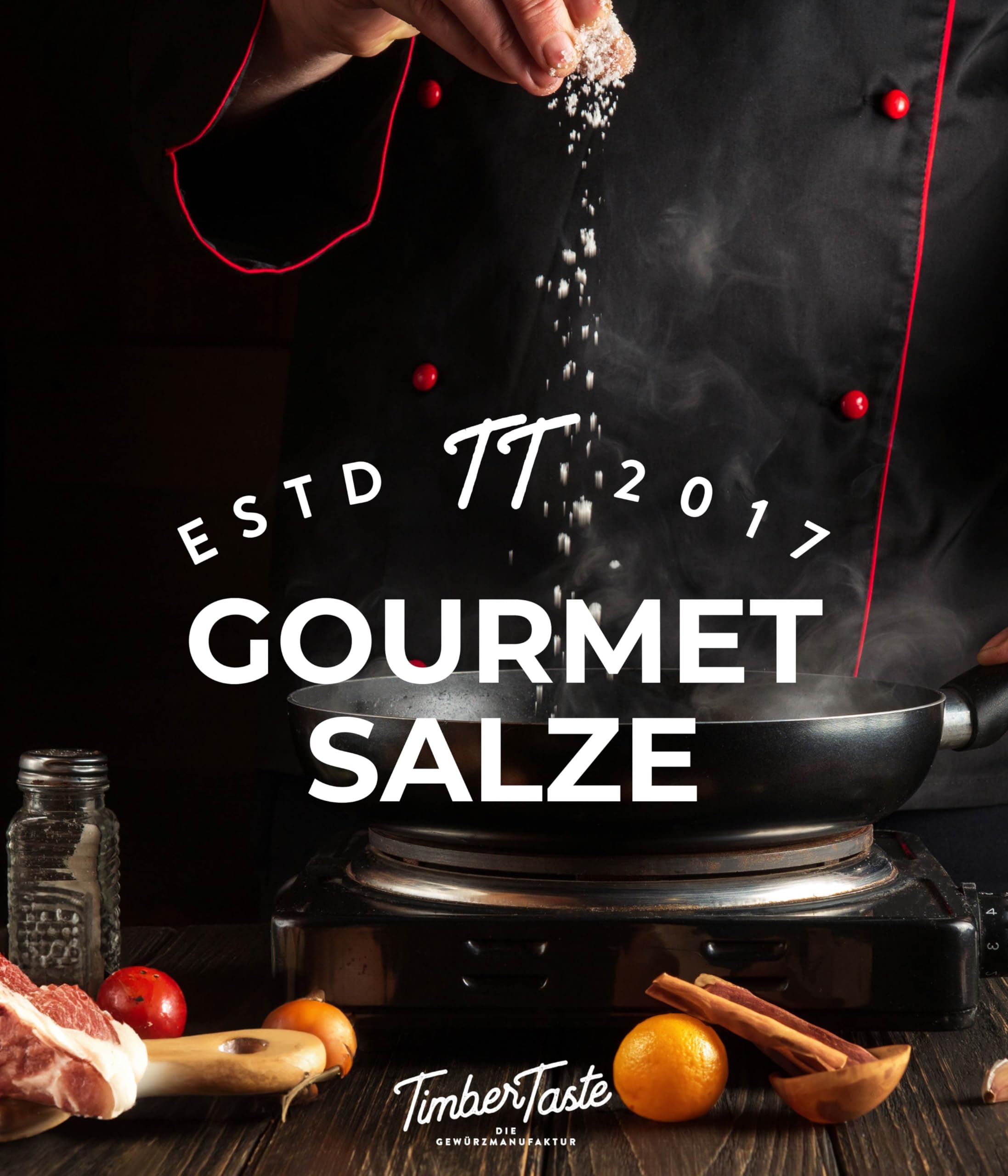 TIMBER TASTE® Grillgewürze Geschenkset - 5 premium BBQ Gewürze Rubs & Marinaden in edler Geschenkbox | Geschenke für Männer | Vatertag Geschenk | Gewürze Geschenkset ideal zum Grillen Geschenk Set
