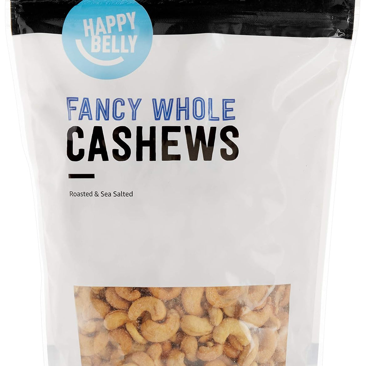 Amazon Brand - Happy Belly Fancy Whole Cashews, Roasted and Sea Salted, 44 ounce (Pack of 1)