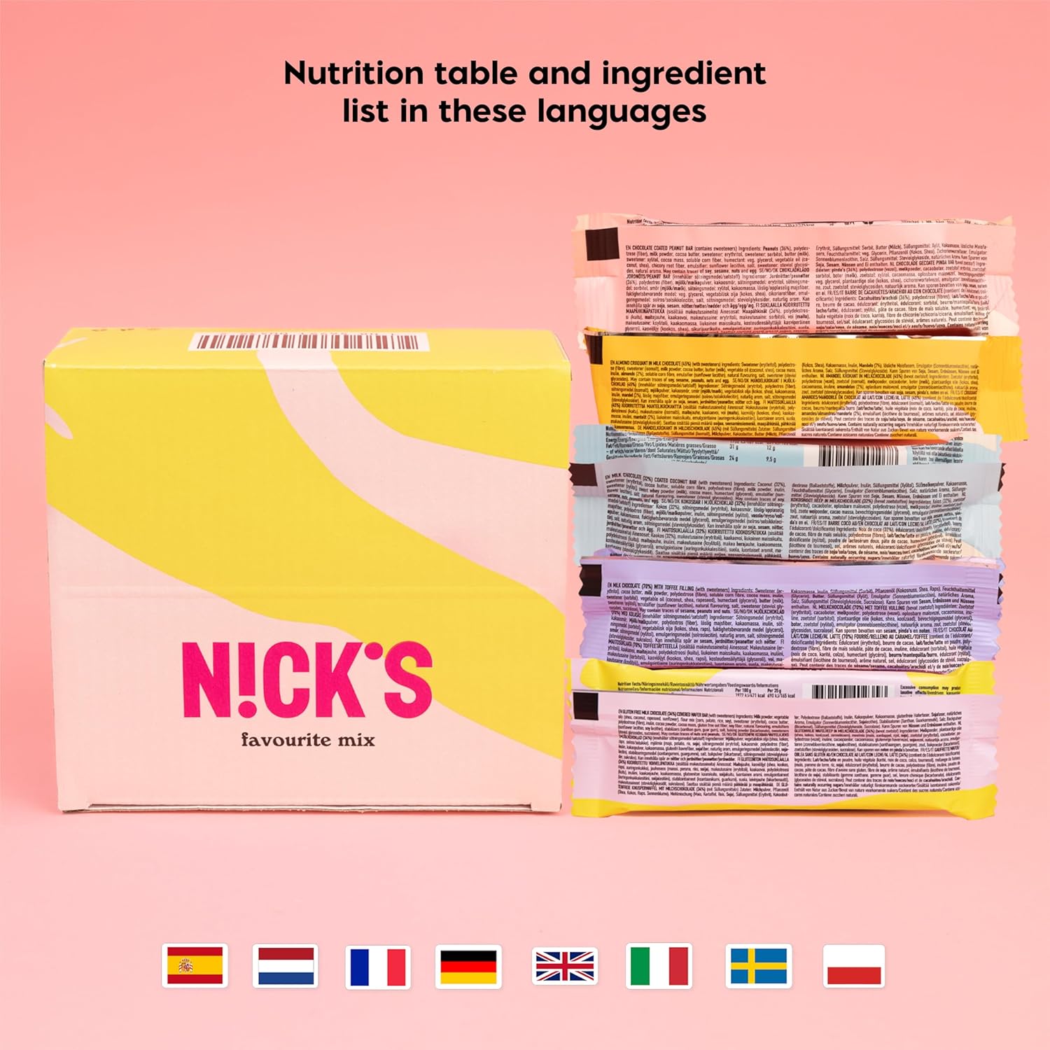 NICKS Keto Riegel Coconut, Schokolade Kokos Snacks, 175 Kalorien, 2 Net carbs, ohne Zuckerzusatz, Glutenfrei, Low carb Süssigkeiten (15x40g)