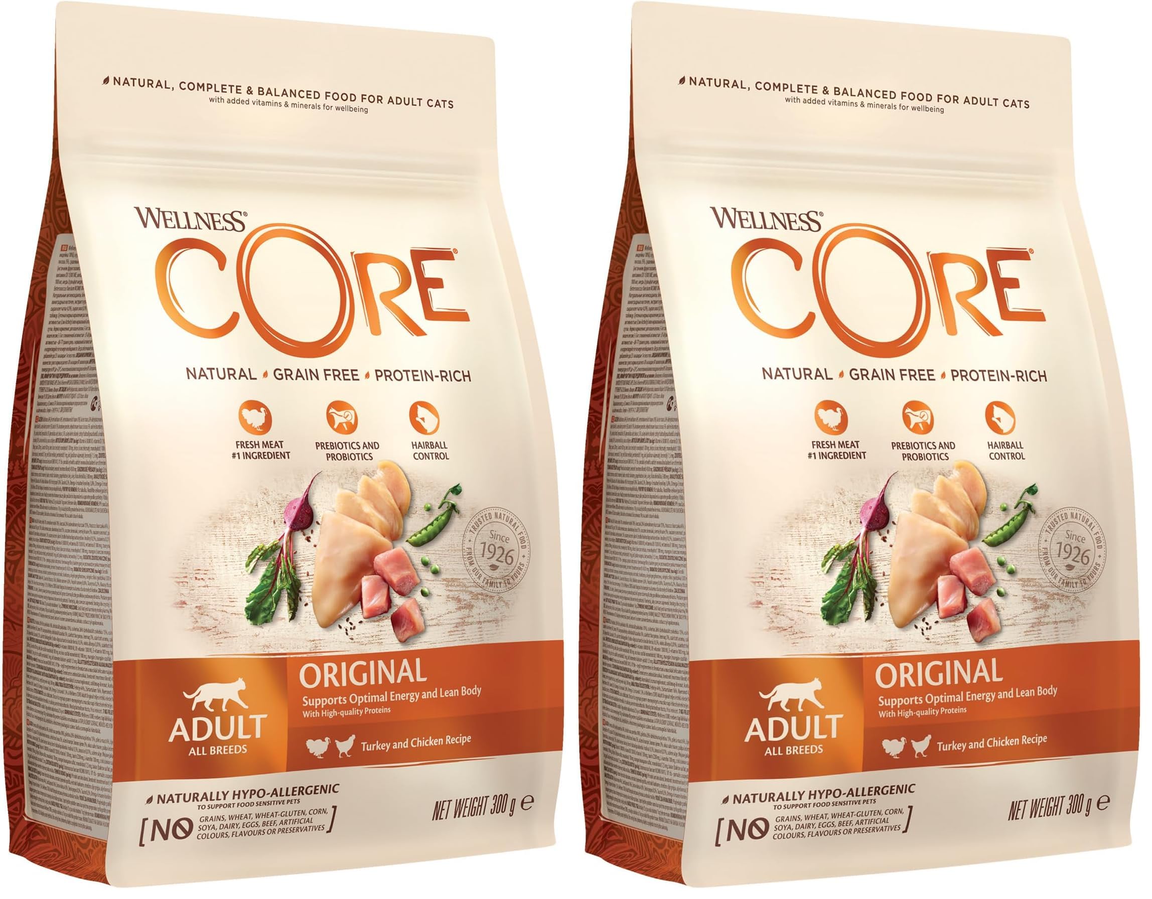Wellness CORE Sterilised Ocean 4 kg, Lachs – Katzenfutter Trocken für sterilisierte Katzen, getreidefrei, natürlich, hypoallergen, proteinreich, unterstützt gesunde Haut und glänzendes Fell