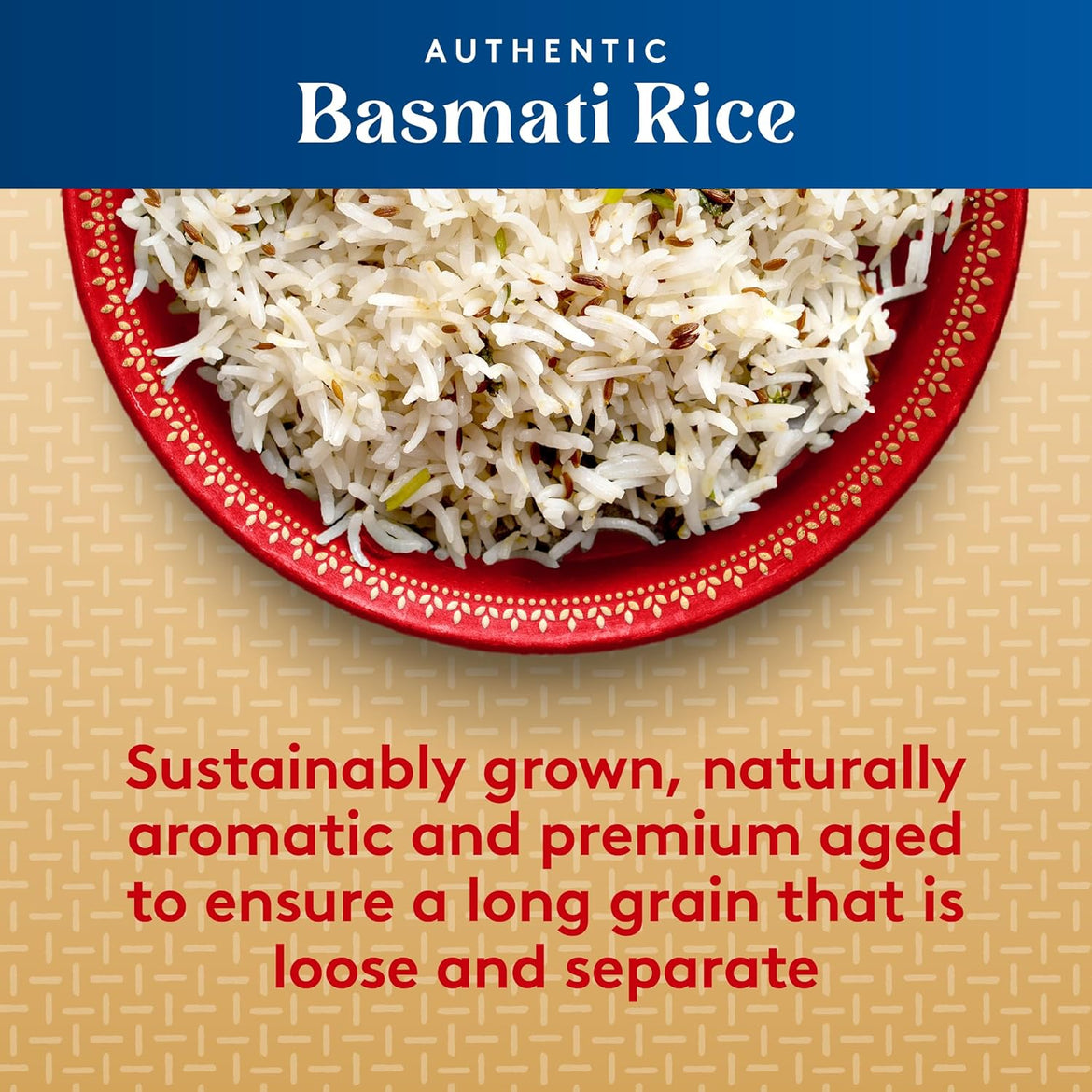 Royal - Naturally Aged Authentic Long Grain Indian White Basmati Rice - 10 Pounds (2 x 5 Pound Bag)