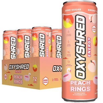 EHP Labs OxyShred Healthy Energy Drink - Zero Sugar Energy Drinks with Amino Acids, Green Tea Extract, Vitamin C & L-Carnitine - Zero Carbs, Zero Calories, Clean Caffeine, Bahama Breeze (12-Pack)