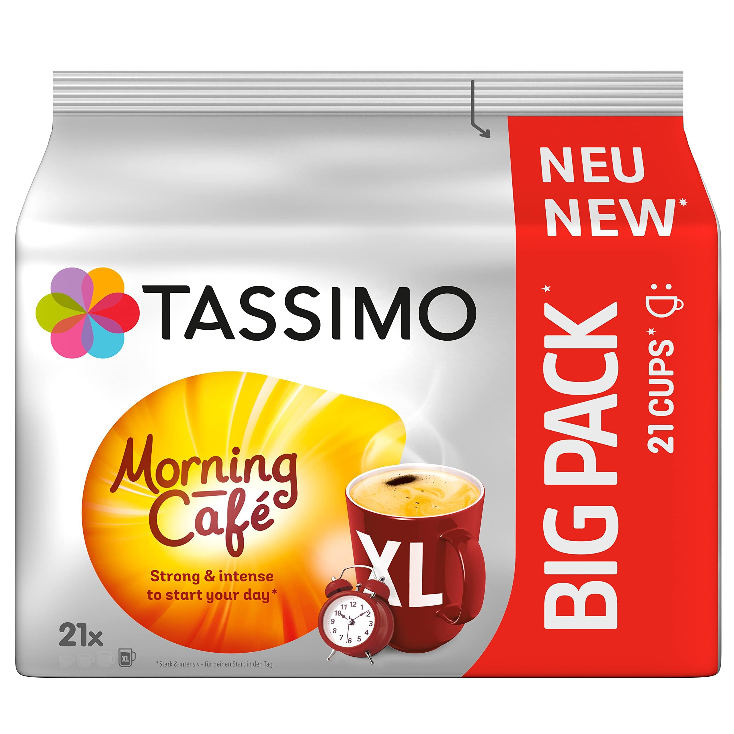 Tassimo Kapseln Morning Café XL Strong & Intense, Big Pack, 5 x 21 Pads, 105 Kaffeekapseln