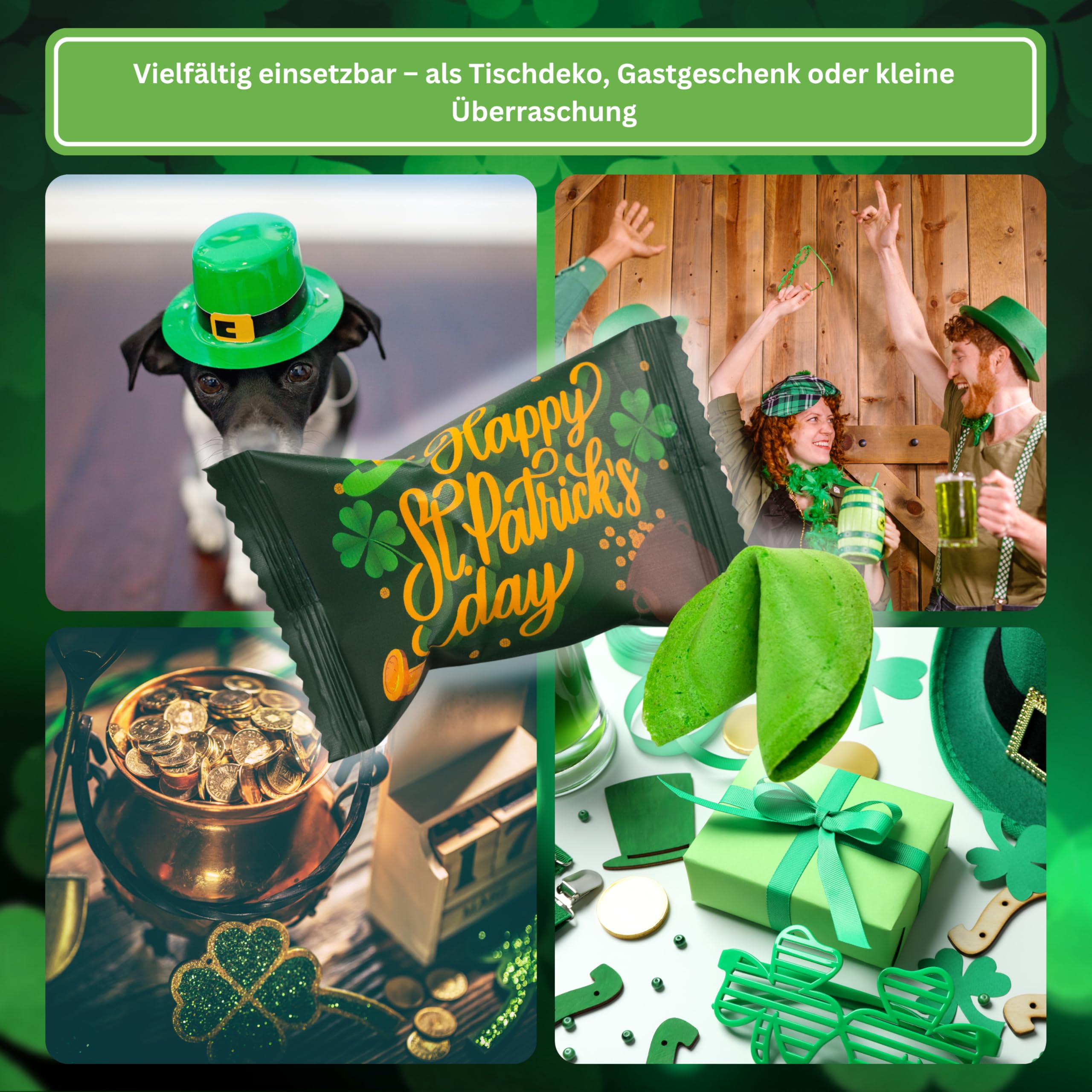 Lucky Treats Glückskekse - 25 Stück - Schön, dass du da bist - Gastgeschenke Hochzeit Deko - Sprüche auf Deutsch & Englisch - regional hergestellt