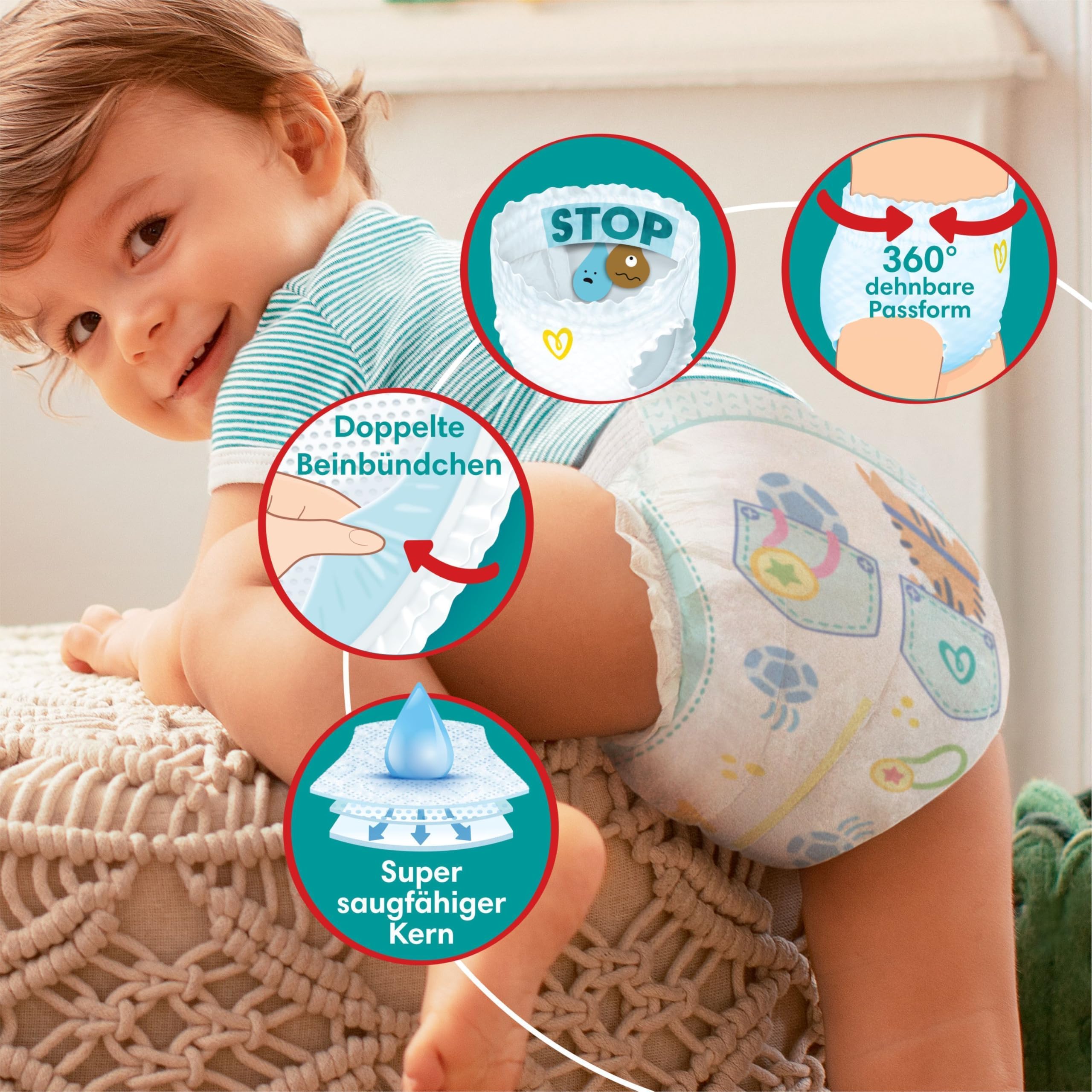 Pampers Baby-Dry Pants Größe 5, 160 Stück, 11kg-17kg, 360° auslaufsichere Passform für Tag und Nacht