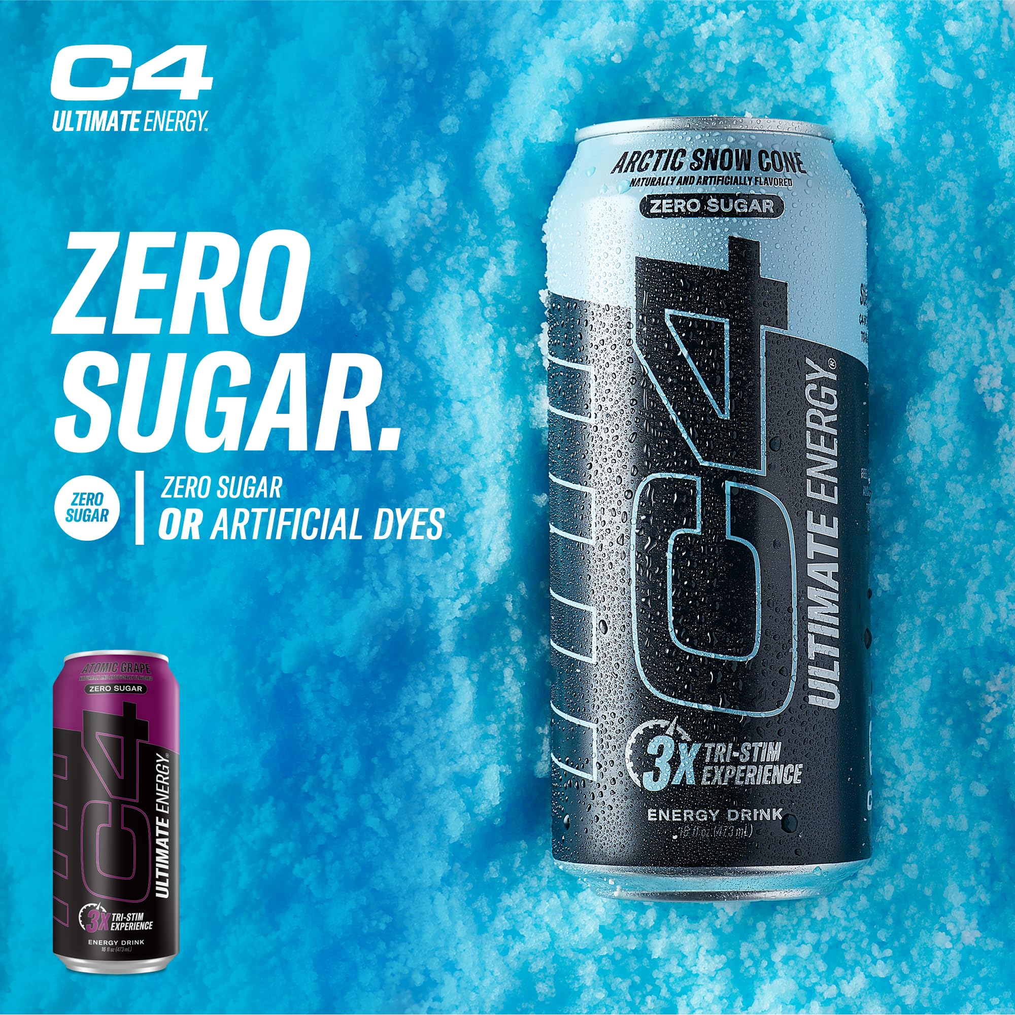 Cellucor C4 Ultimate | Pre Workout Sugar Free Energy Drink | Tri-Stim Experience with 300mg Caffeine + TeaCrine + Dynamine | Fruit Punch | 16oz (Pack of 12)