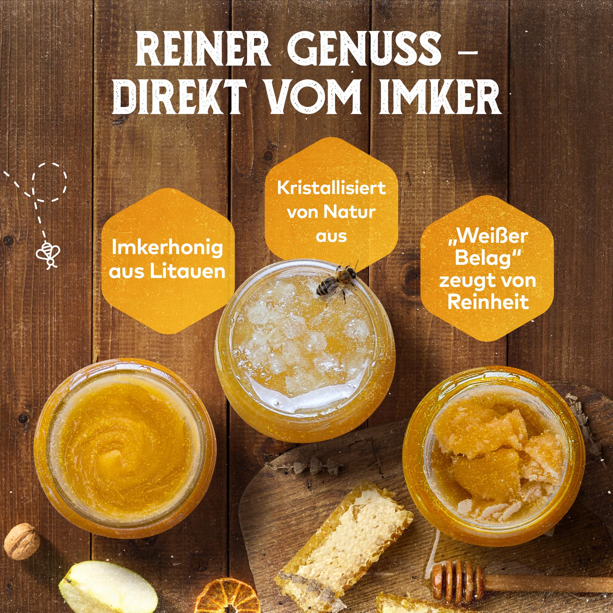 Q Honey – Wildblütenhonig vom Imker, NMR-geprüft, geprüfte Qualität & international anerkannt 2025, 1 kg