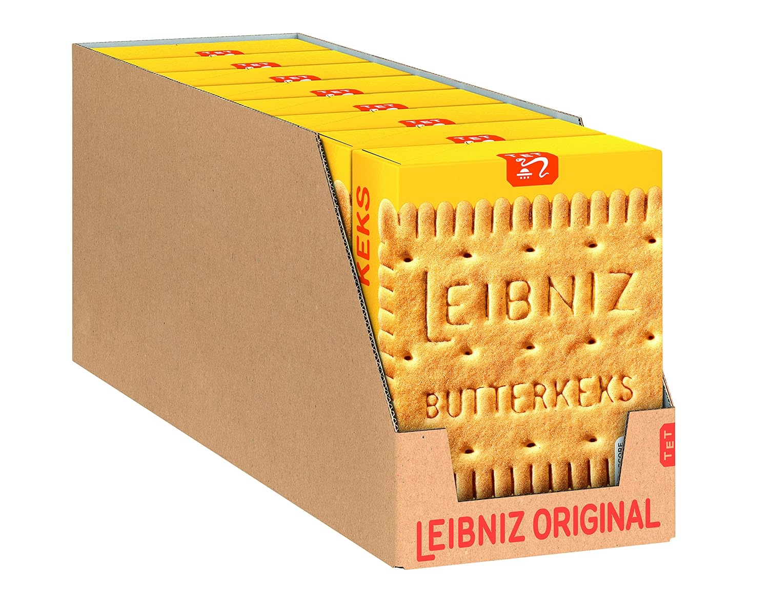 LEIBNIZ Original Butterkeks, 22er Snack Pack, die Nr 1 unter den Butterkeksen, knusprige Kekse in praktischer Großpackung (22 x 50 g), perfekt für unterwegs
