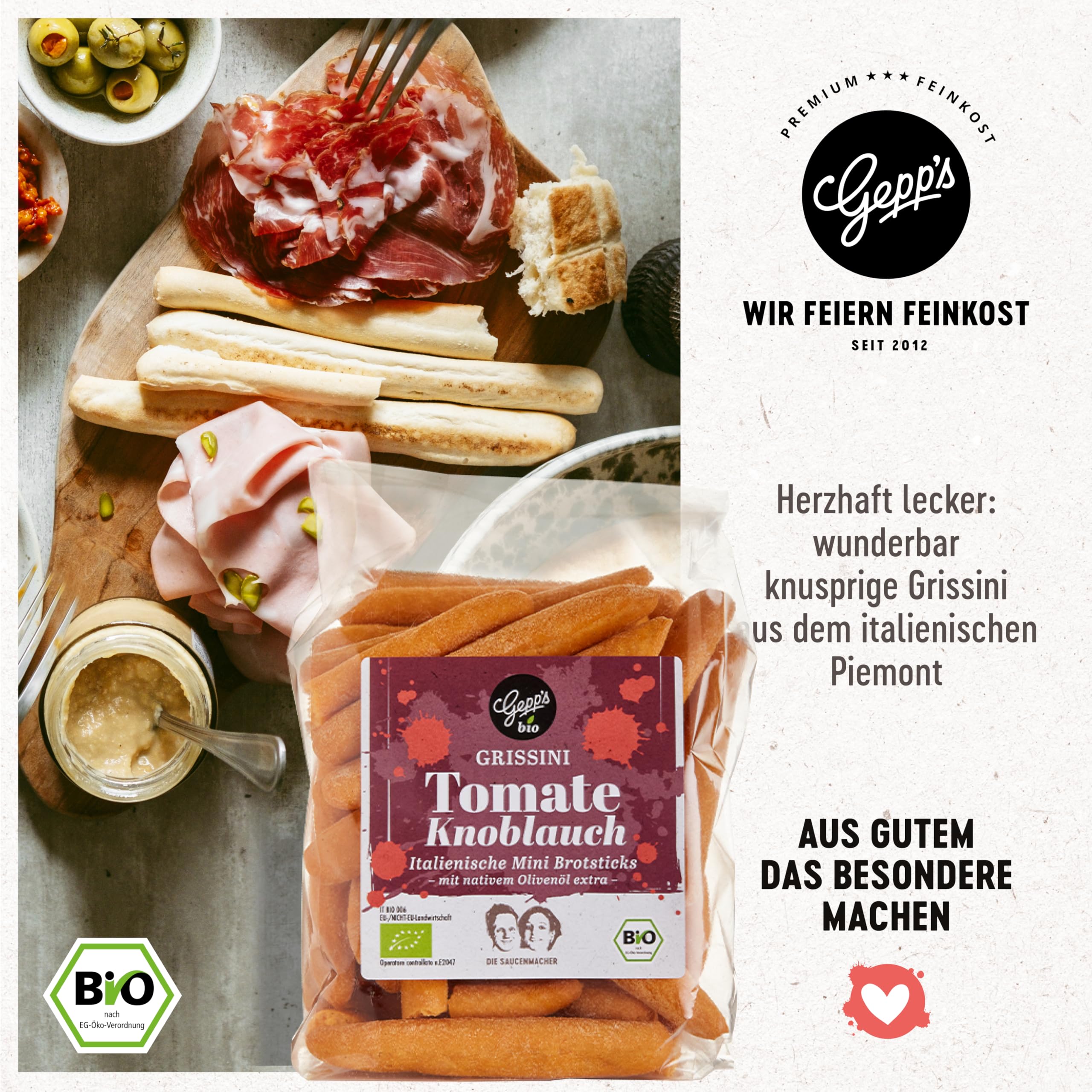 Gepp’s Feinkost Herrenhandtasche I Lustiges Männergeschenk gefüllt mit Delikatessen wie Knoblauch-Chili-Sauce, Edelkräuter-Olivenöl, Texas BBQ Rub I Geschenkidee für Männer