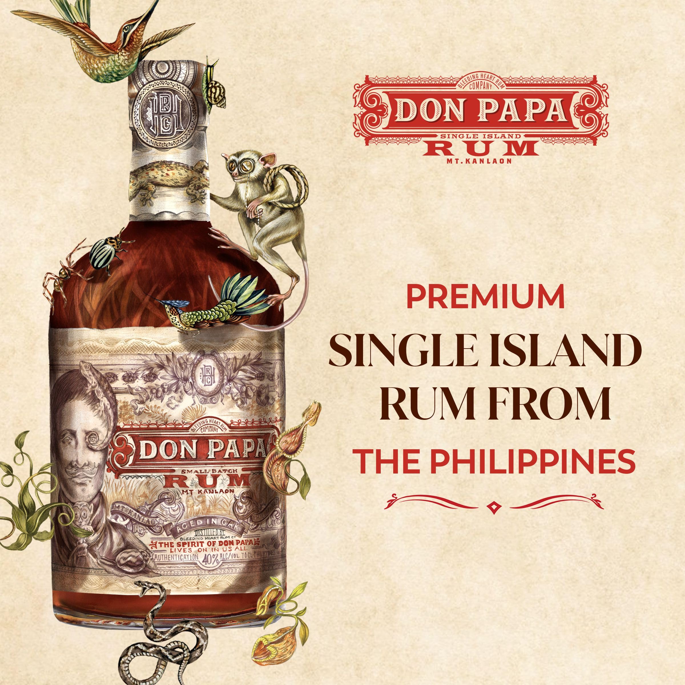 Don Papa Masskara | Rumbasis mit exotischen, philippinischen Früchten und Honig verfeinert | 700ML