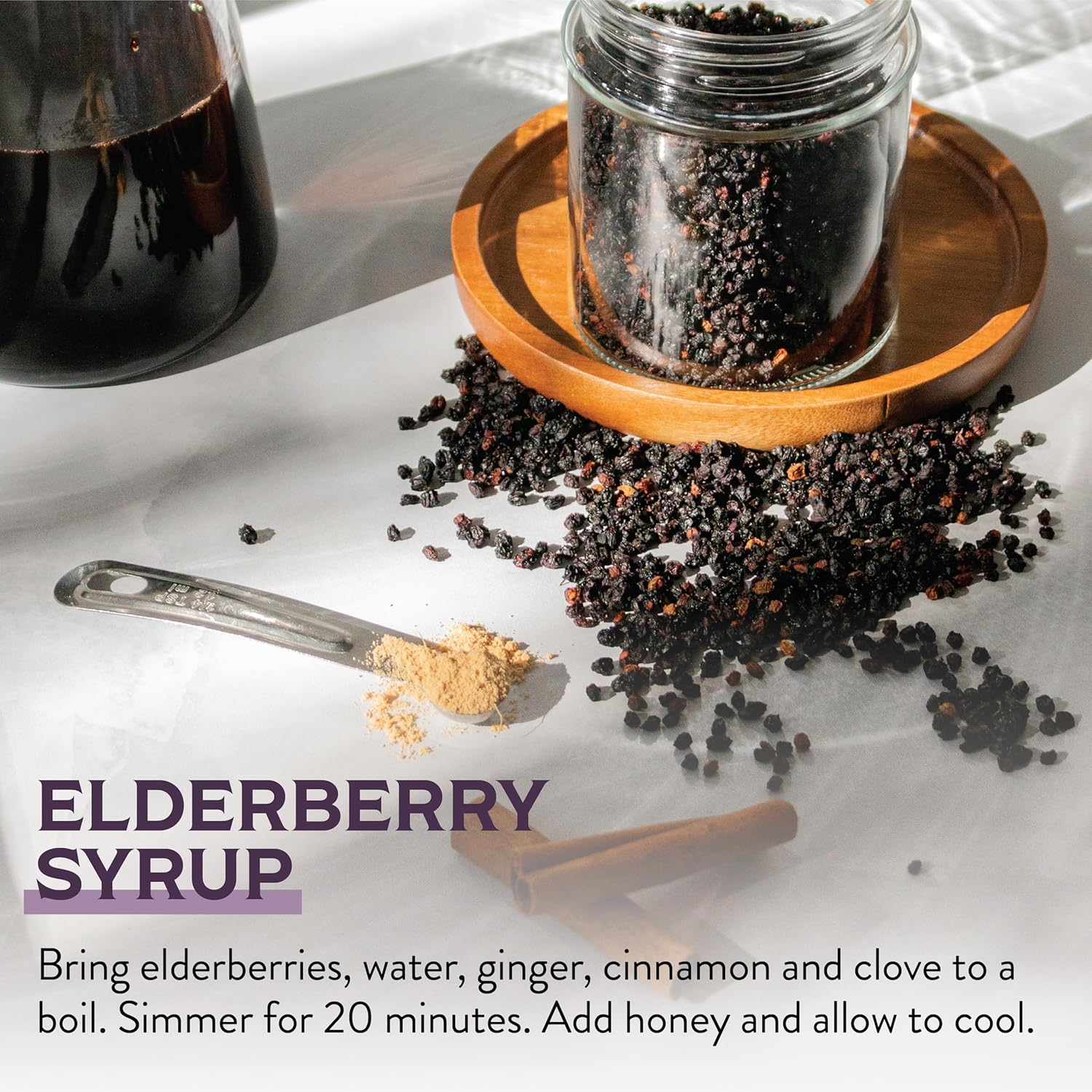 Certified USDA - 100% Organic Dried Elderberries - 1lb Bulk - Non-Irradiated, Non-GMO, Wild Harvest, Whole Black Elderberry Immune Support - Raw Vegan Sambucus 1 Pound