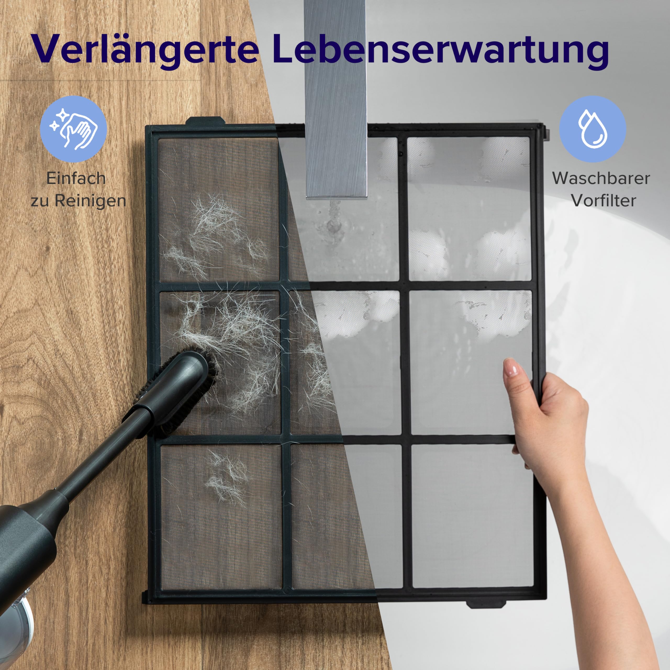 Levoit Luftreiniger mit HEPA Luftfilter gegen 99,97 Prozent Schimmel Staub Pollen Tierhaare, Luftqualitäts-Feedback und Auto-Modus, CADR 240m³/h für Raucherzimmer, bis zu 50m², Weiß