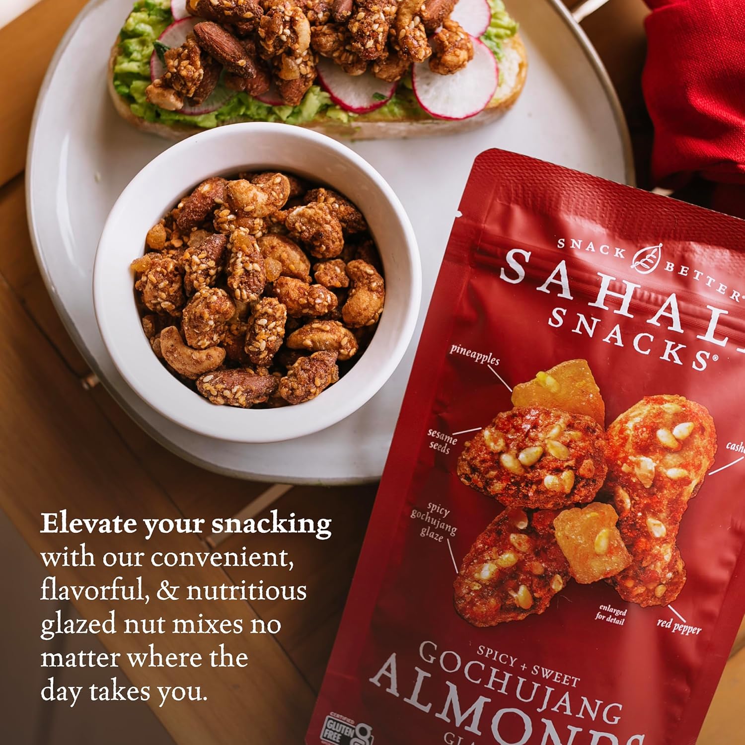Sahale Snacks Glazed Mix Nut Blend Variety Pack, 1.5 Oz Grab & Go Bags (12 Total Packs) - Four Different Dry-Roasted Deluxe Mixed Nuts Blends Included - Non-GMO Kosher & Certified Gluten-Free Snacks