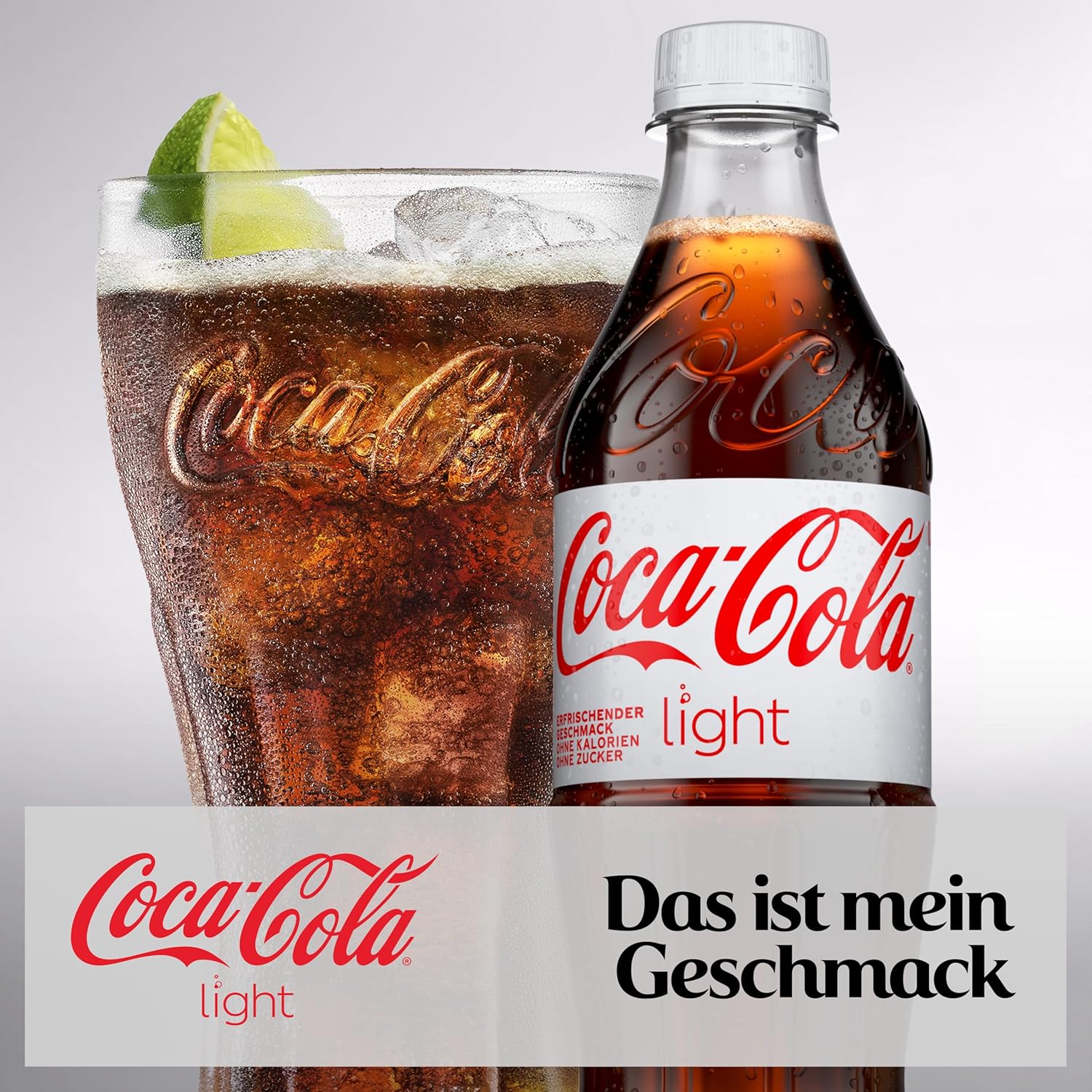 Coca-Cola Light - prickelndes Erfrischungsgetränk mit originalem Coke-Geschmack - ohne Zucker und ohne Kalorien - koffeinhaltiger Softdrink in Einweg Flaschen (12 x 500 ml)