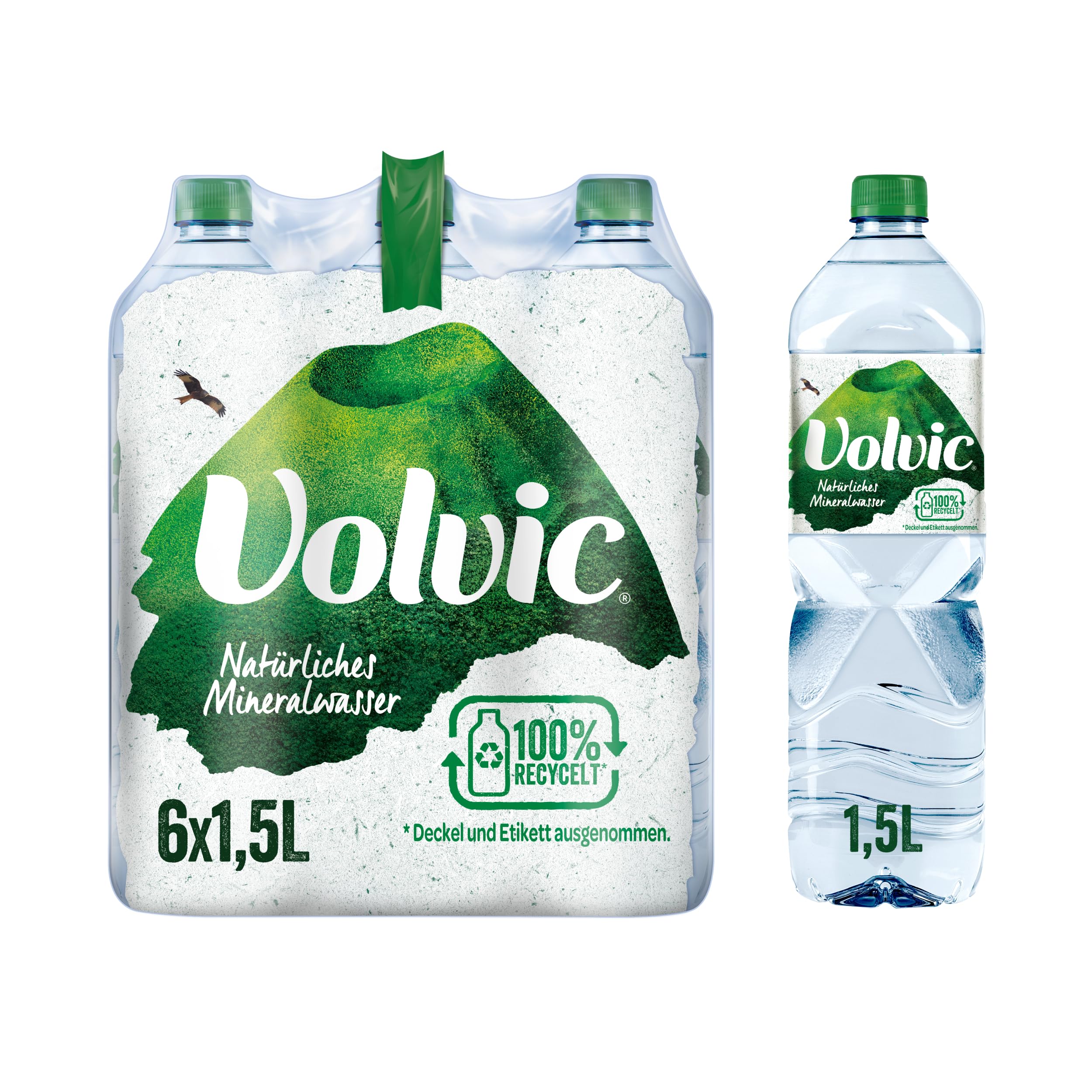 Volvic natürliches Mineralwasser ohne Kohlensäure – 6 x 1,5 l