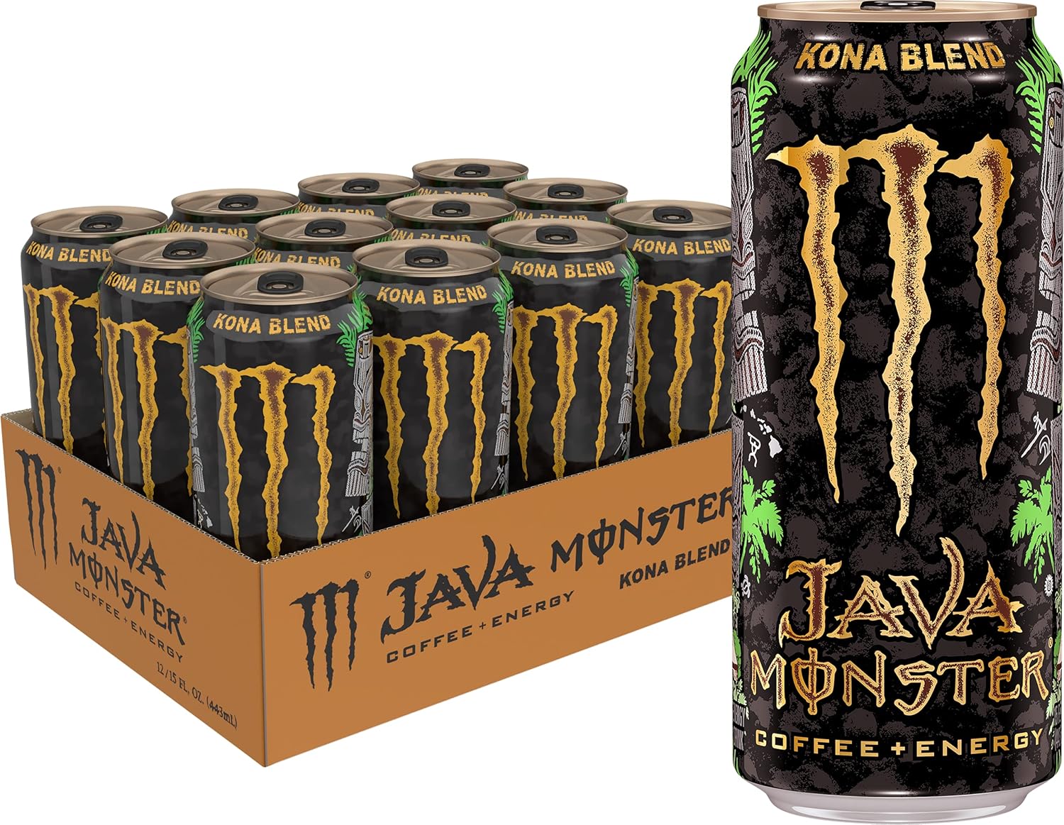 Monster Energy, Lo-Carb Monster, Low Carb Energy Drink, 16 Ounce | Pack of 15