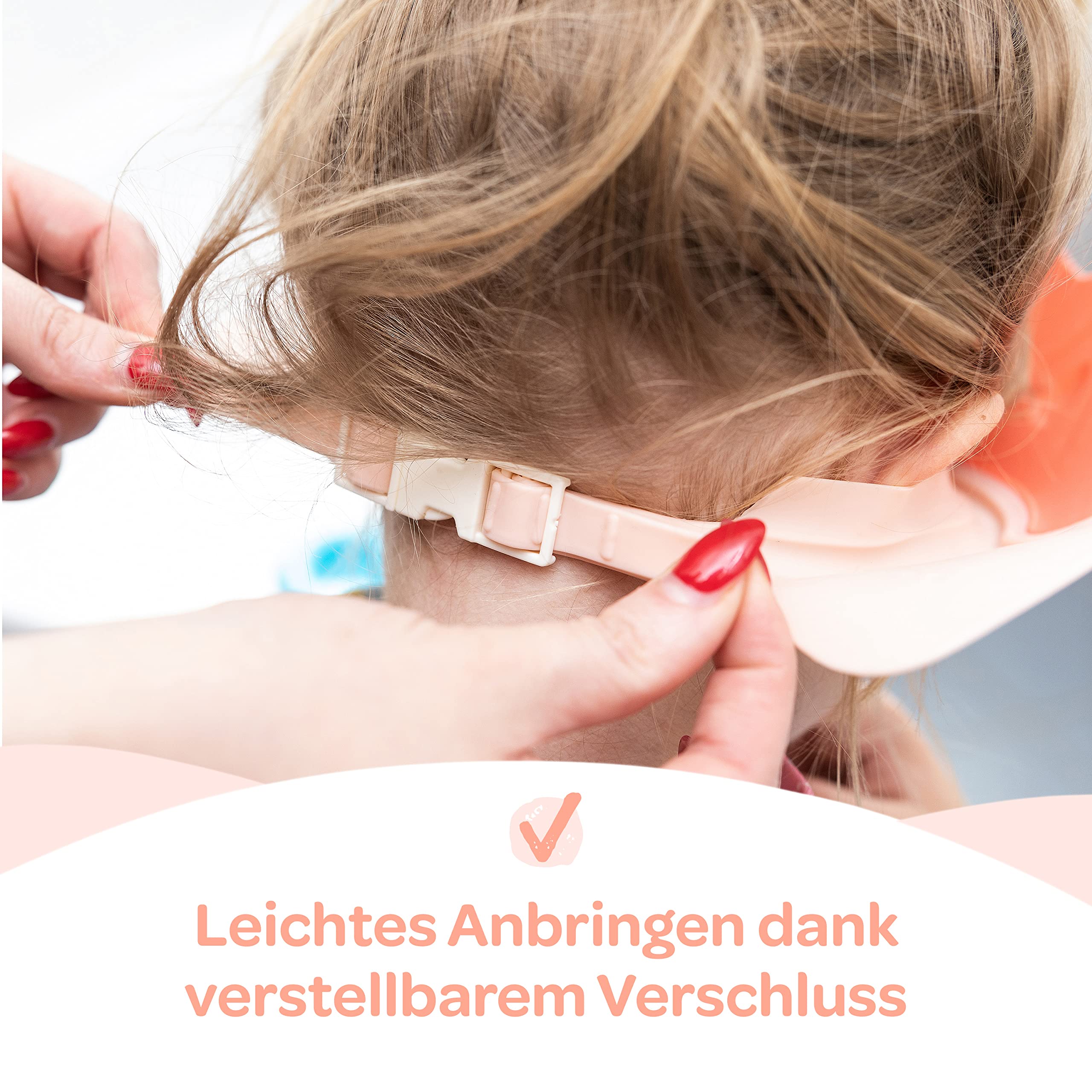 Duschhaube Kinder –- eine Duschhaube für sorgenfreies Haare waschen Kinderschutz (Blau)