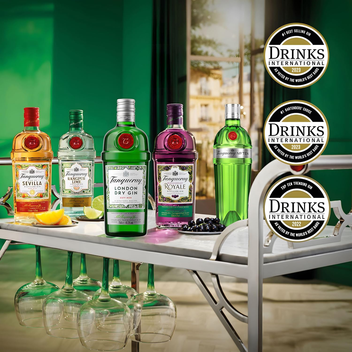 Tanqueray London Dry Gin | aromatischer Gin | 4-fach destilliert auf englischem Boden | 43,1% vol | 1000ml Einzelflasche