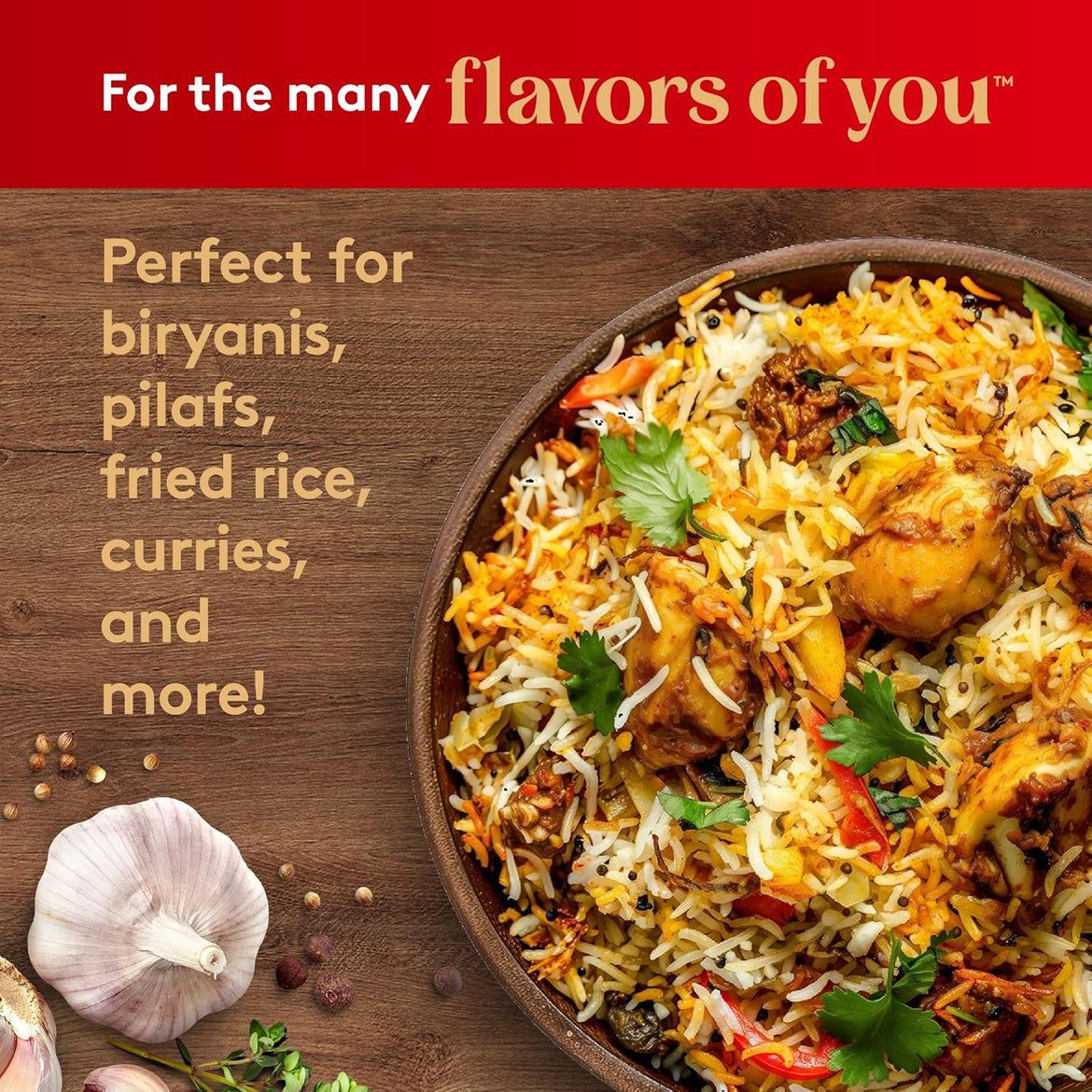 Royal - Naturally Aged Authentic Long Grain Indian White Basmati Rice - 10 Pounds (2 x 5 Pound Bag)