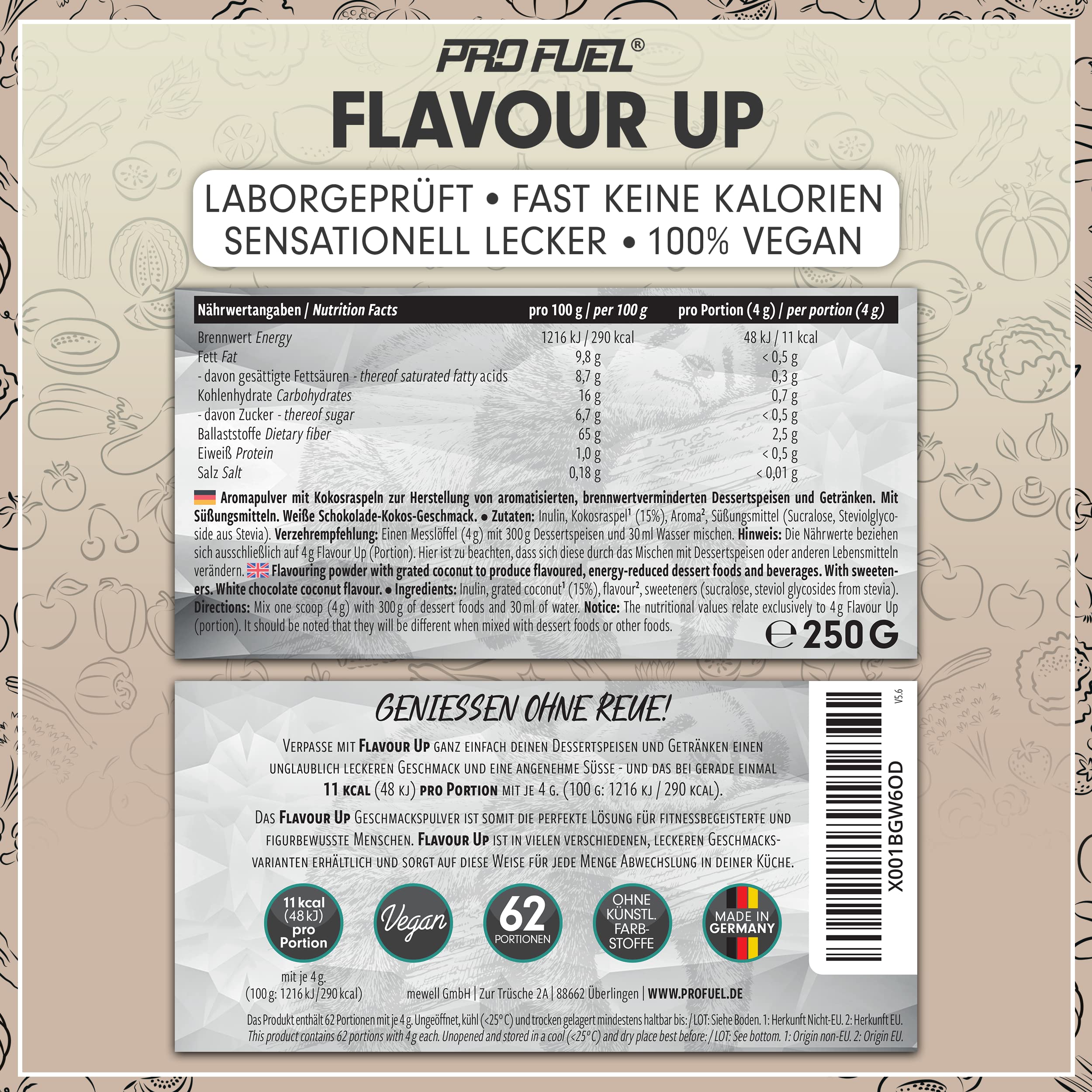 Geschmackspulver MIX PACK mit 8x30g Proben, 8 unglaublich leckere Flavours, nur 8-14 kcal pro Portion, Aroma & angenehme Süße, vielseitig einsetzbar für Lebensmittel & Getränke, FLAVOUR UP