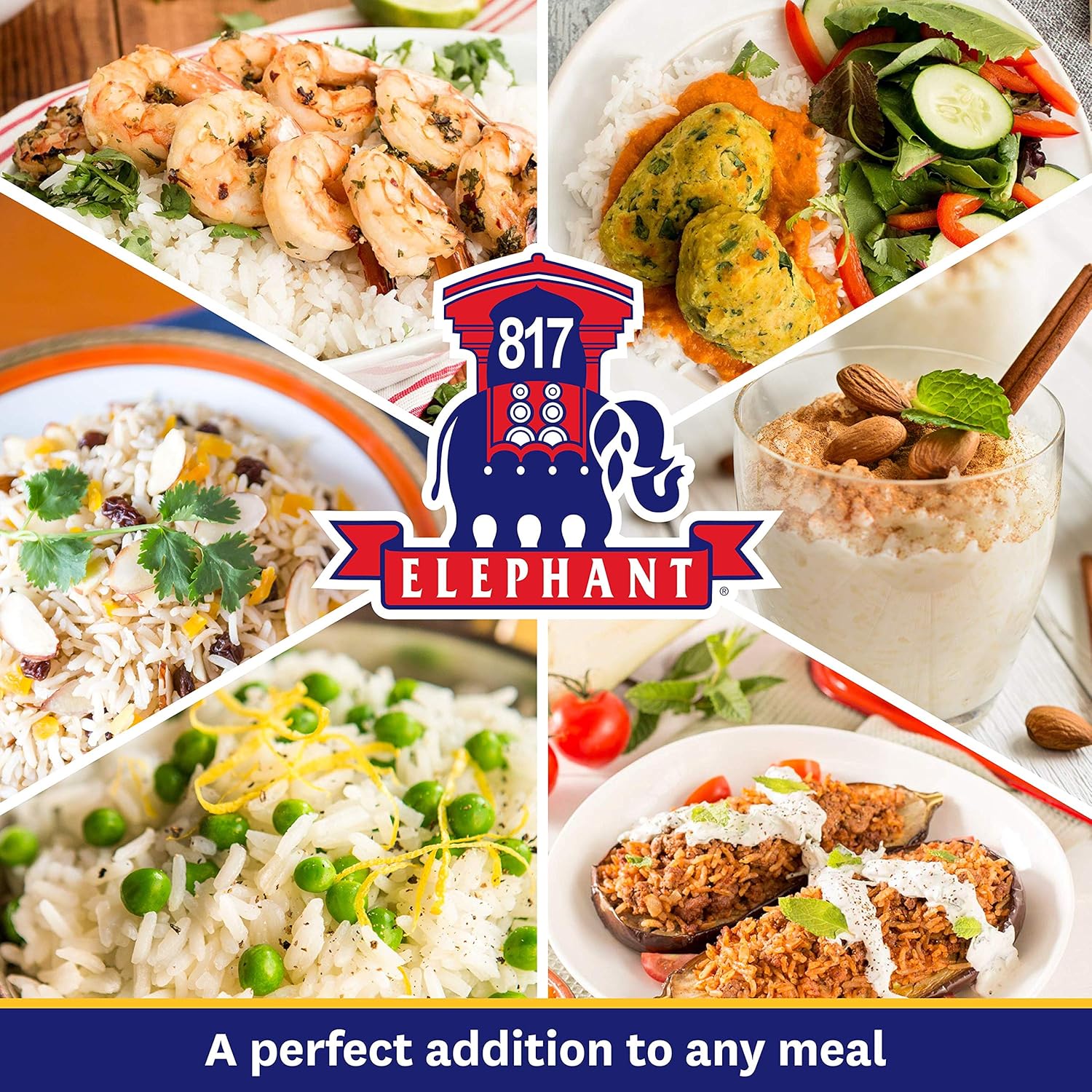 817 Elephant Thai Hom Mali White Jasmine Rice - 15 lb Bag