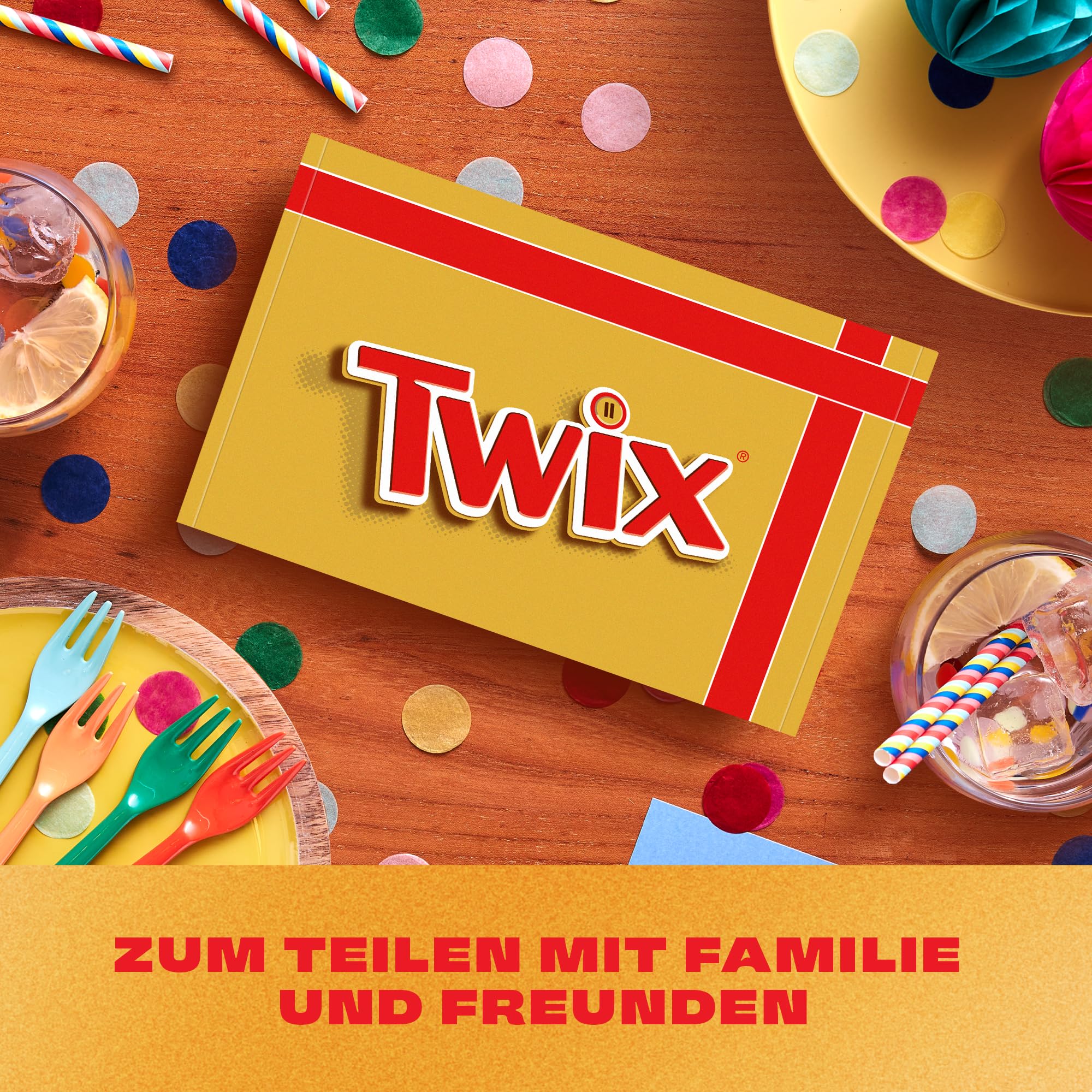 Twix Milchschokoladenriegel mit Keks und Karamell, Schokolade, 32 Snack-Riegel à 50g