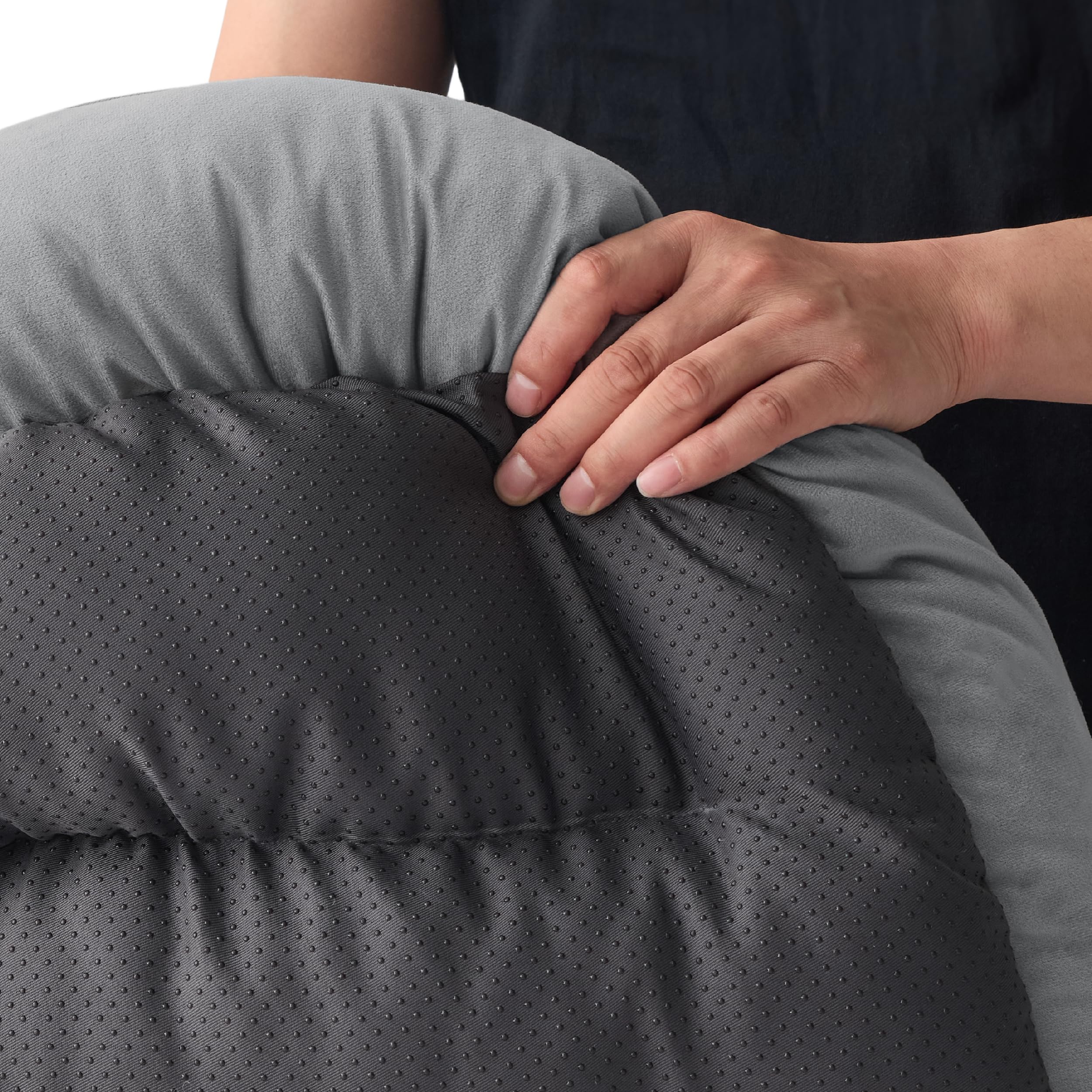 BEDSURE Katzenbett waschbar Katzen Bettchen - 51x41cm Katzenkorb Indoor mit Rutschfester Basis, quadratisches Hundebett für kleine Hunde mit weichem Rand, grau