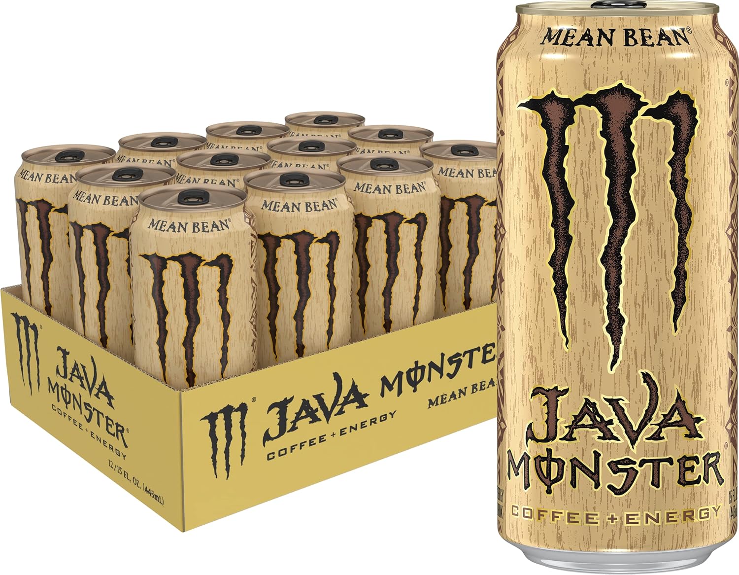 Monster Energy, Lo-Carb Monster, Low Carb Energy Drink, 16 Ounce | Pack of 15